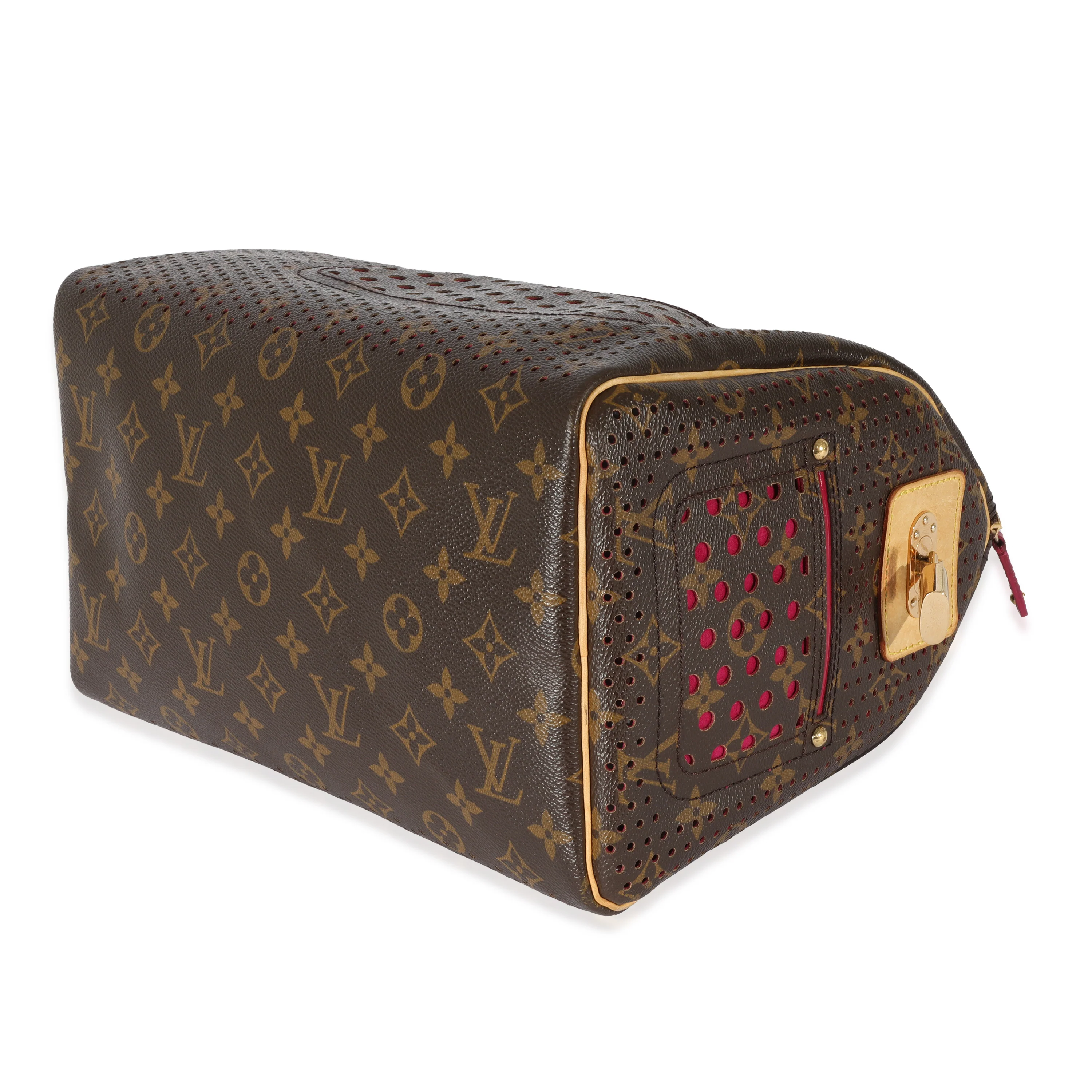 Louis Vuitton Perforated Fuchsia Monogram Canvas Speedy 30 - Image 6