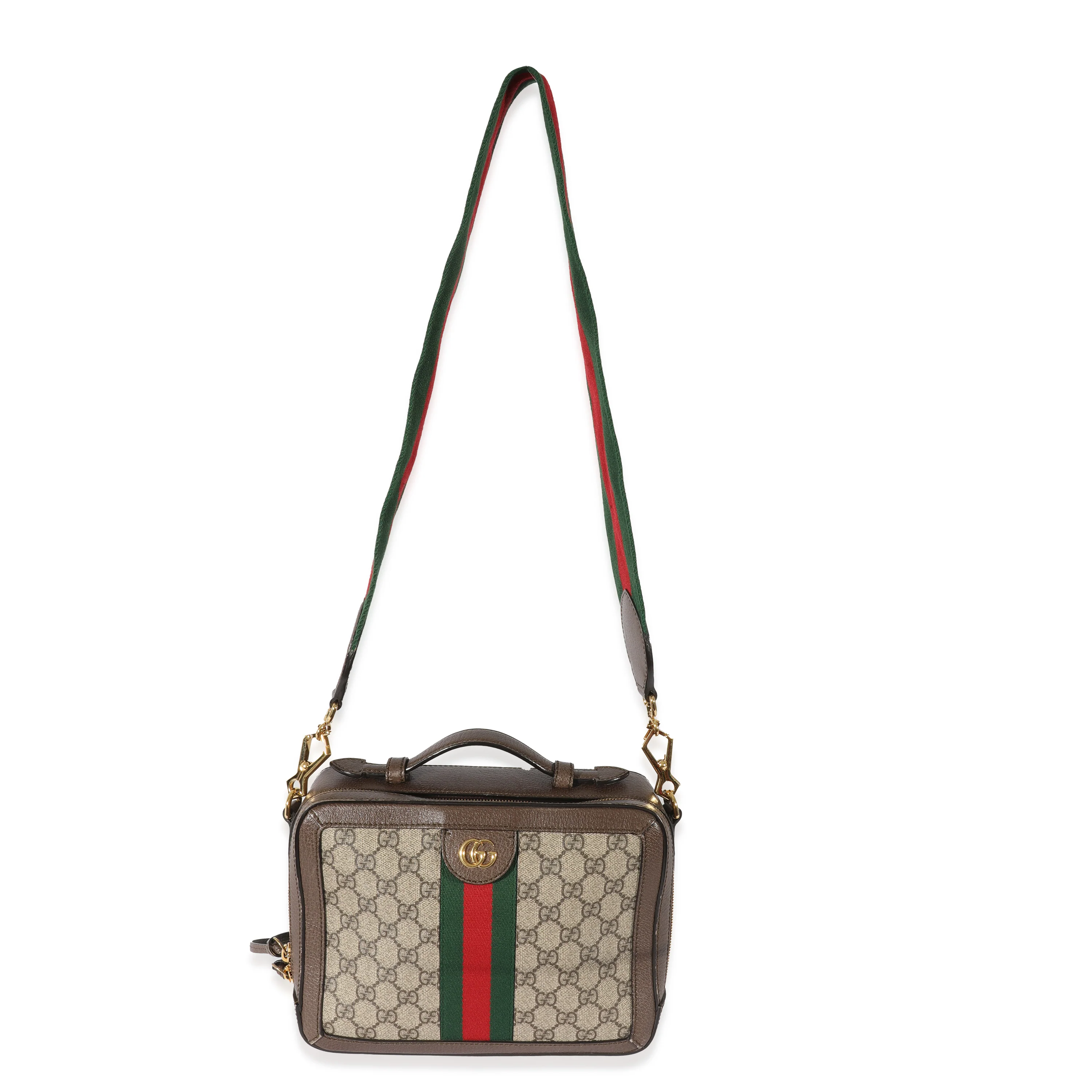 Gucci GG Supreme Small Ophidia Web Top Handle - Image 4