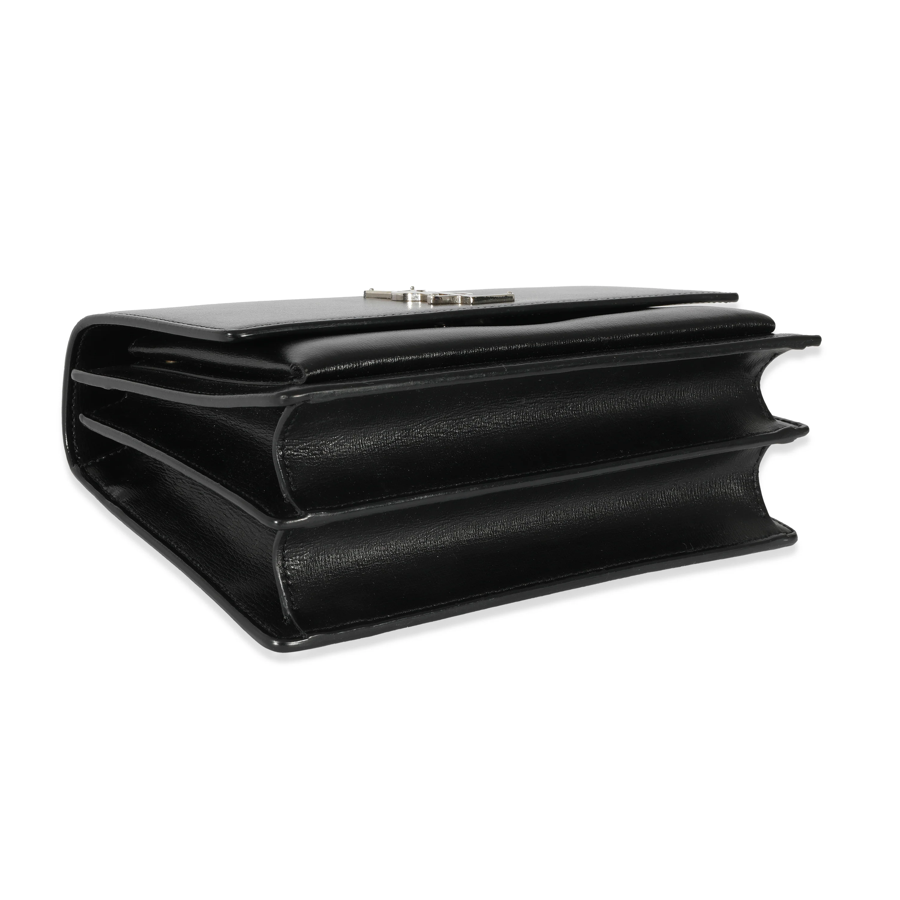 Saint Laurent Black Smooth Leather Medium Sunset Bag - Image 6