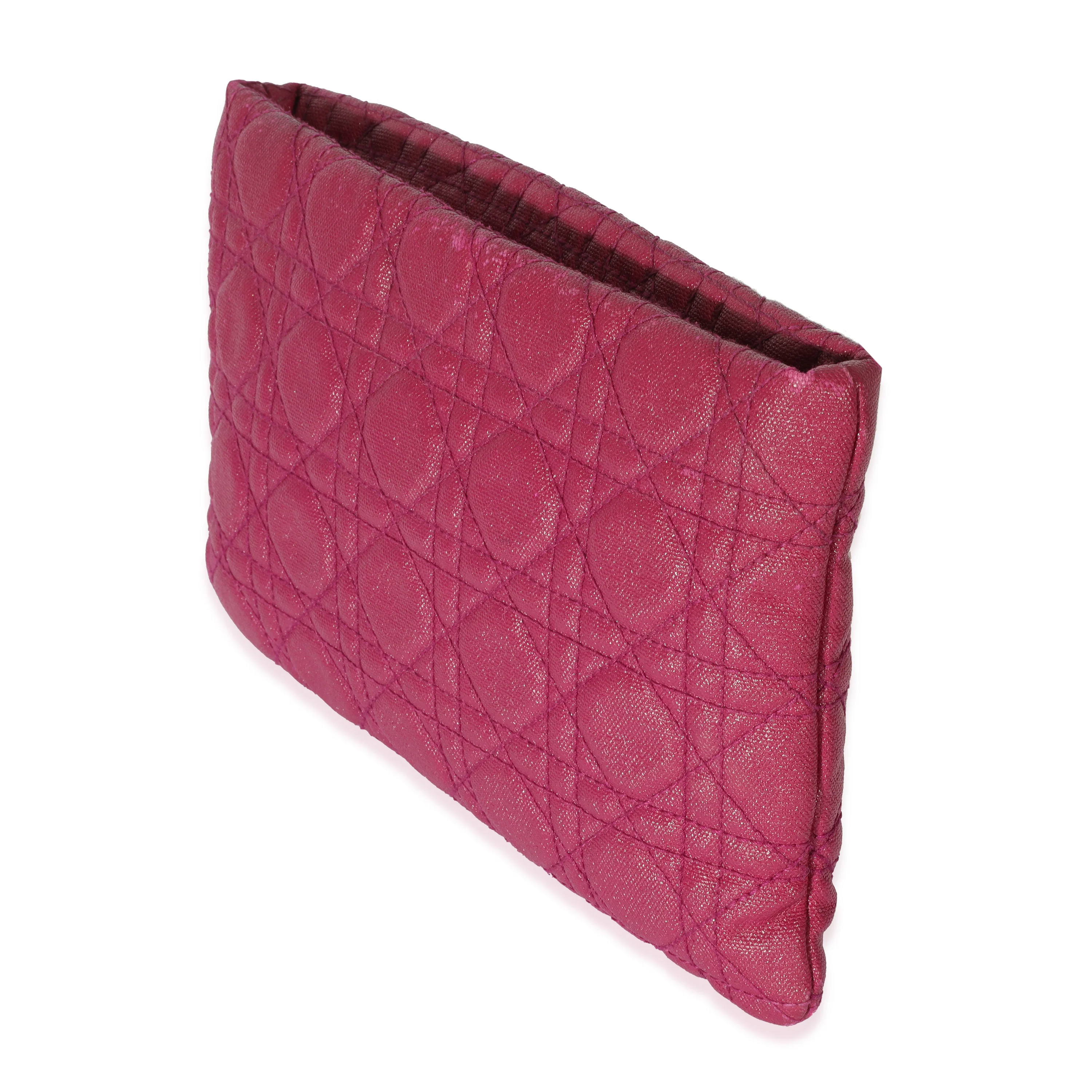 Christian Dior Coated Canvas Cannage Panarea Clutch - Image 2
