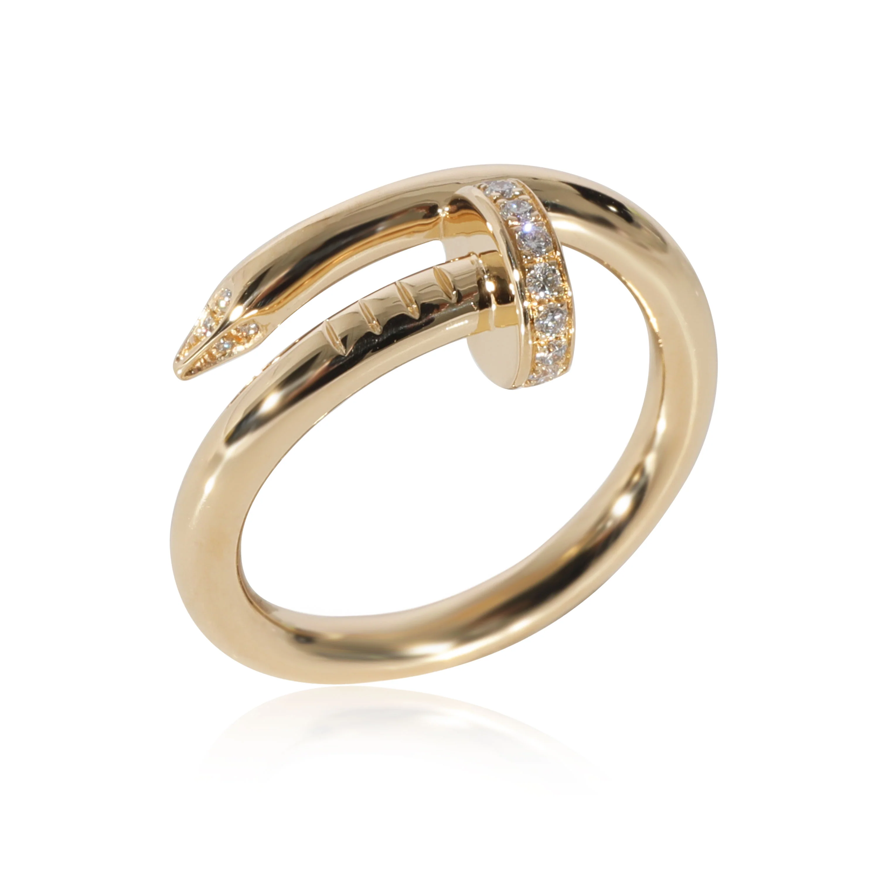 Cartier Juste Un Clou Diamond Ring in 18k Yellow Gold 0.13 CTW - Image 3