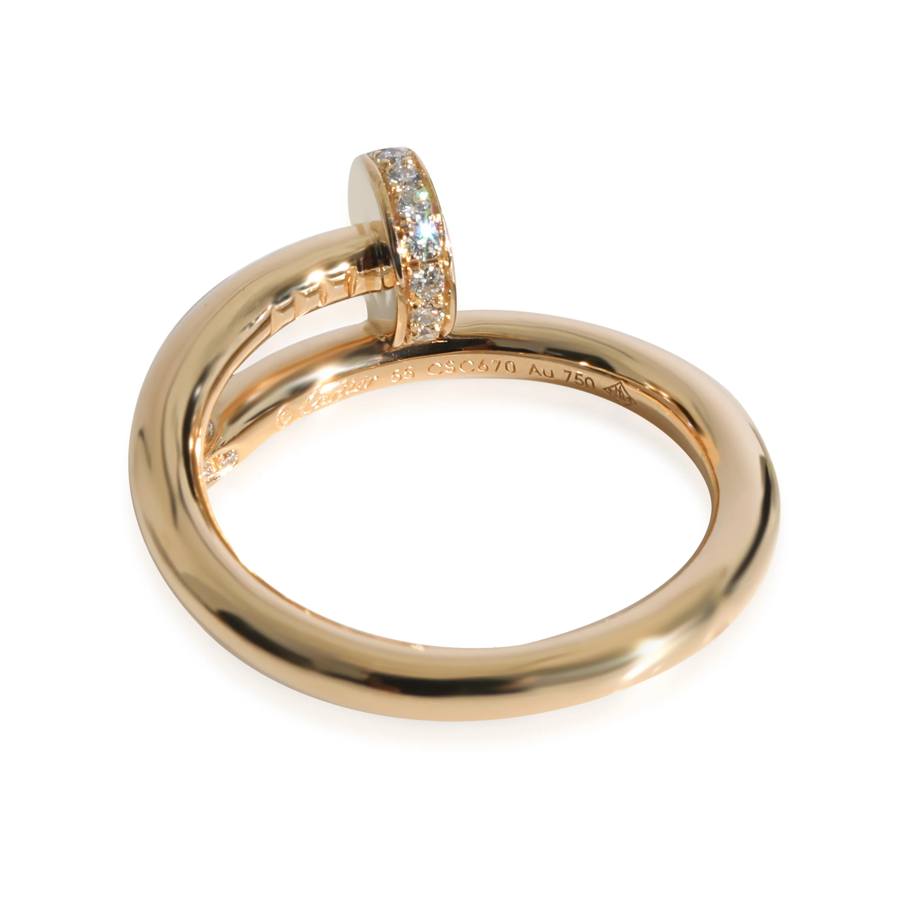 Cartier Juste Un Clou Diamond Ring in 18k Yellow Gold 0.13 CTW - Image 4