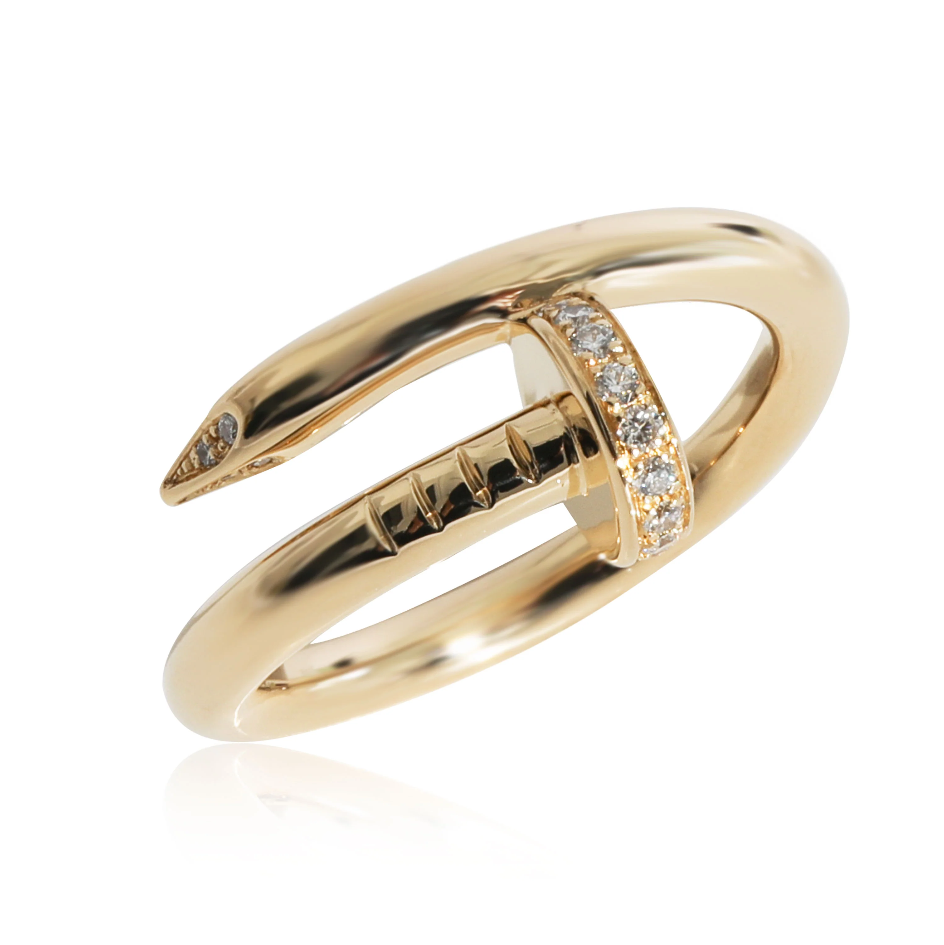 Cartier Juste Un Clou Diamond Ring in 18k Yellow Gold 0.13 CTW - Image 6
