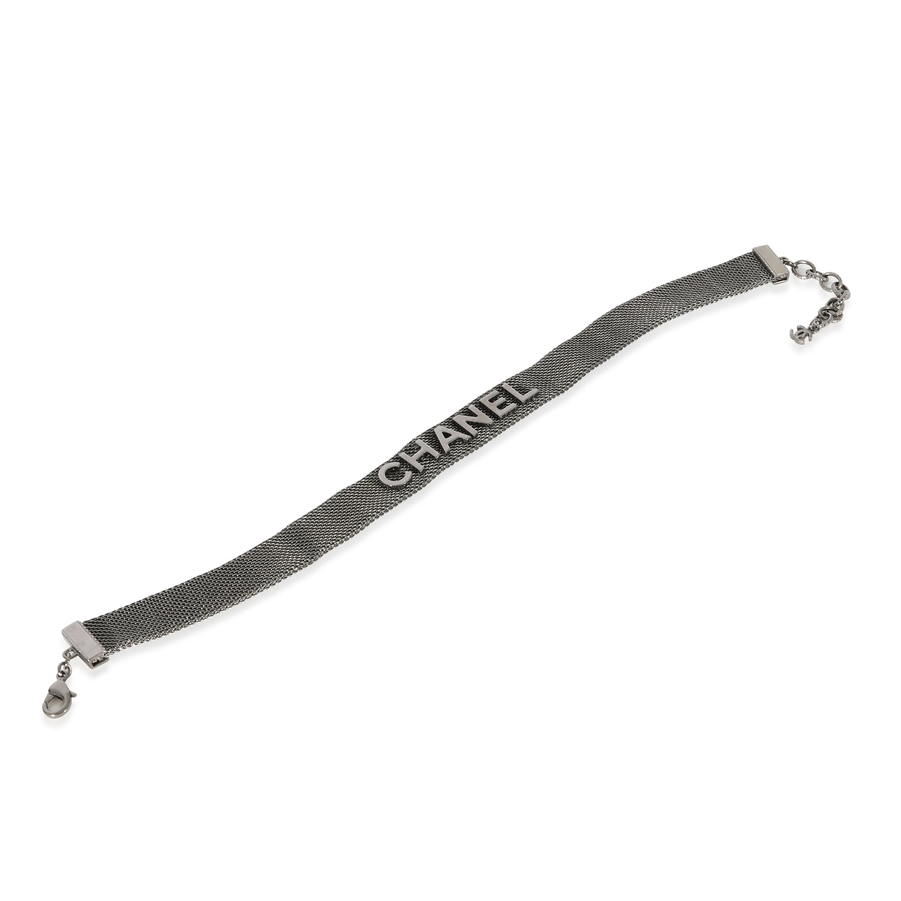 Chanel Mesh Logo Choker Necklace - Image 3