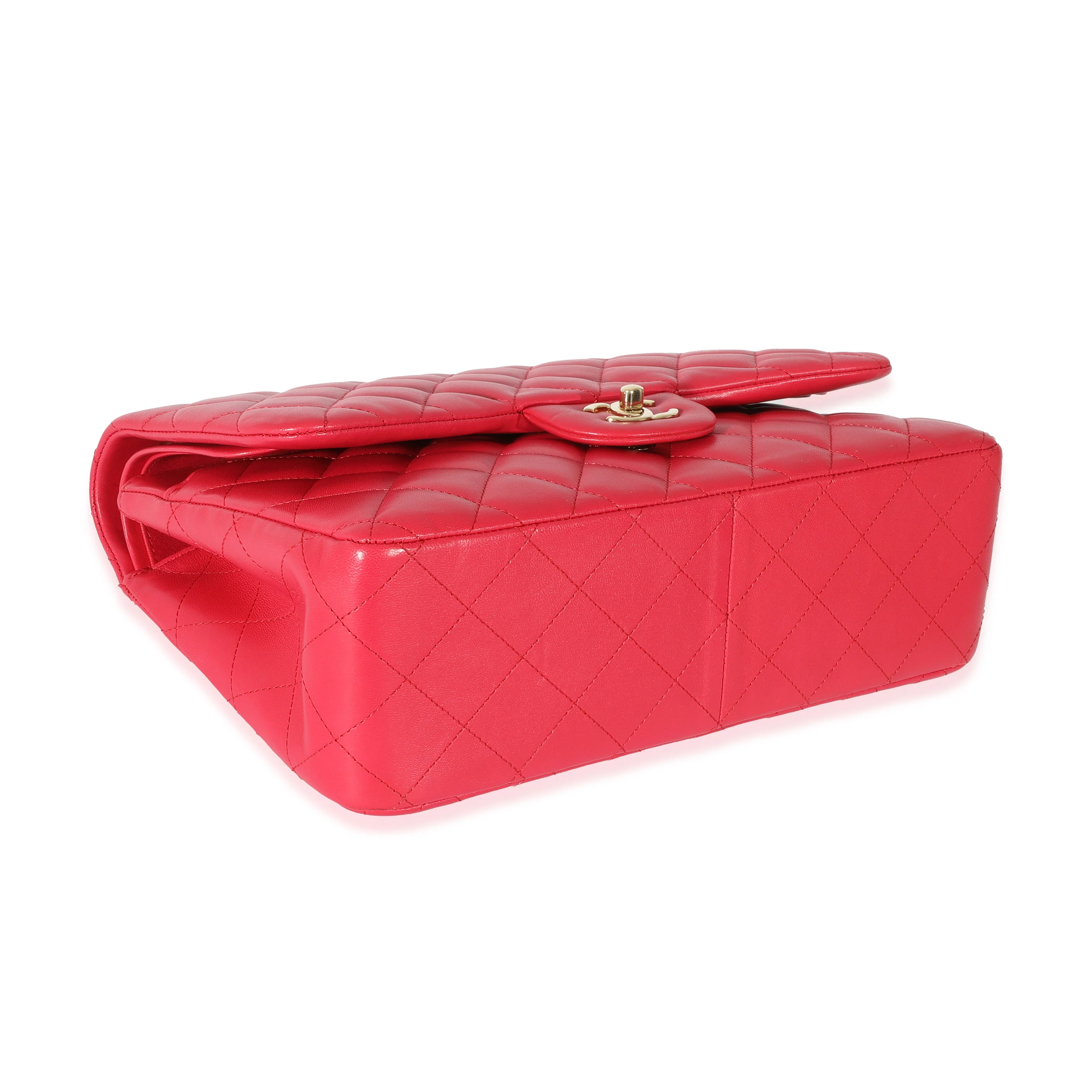 Chanel Pink Lambskin Classic Jumbo Double Flap - Image 6