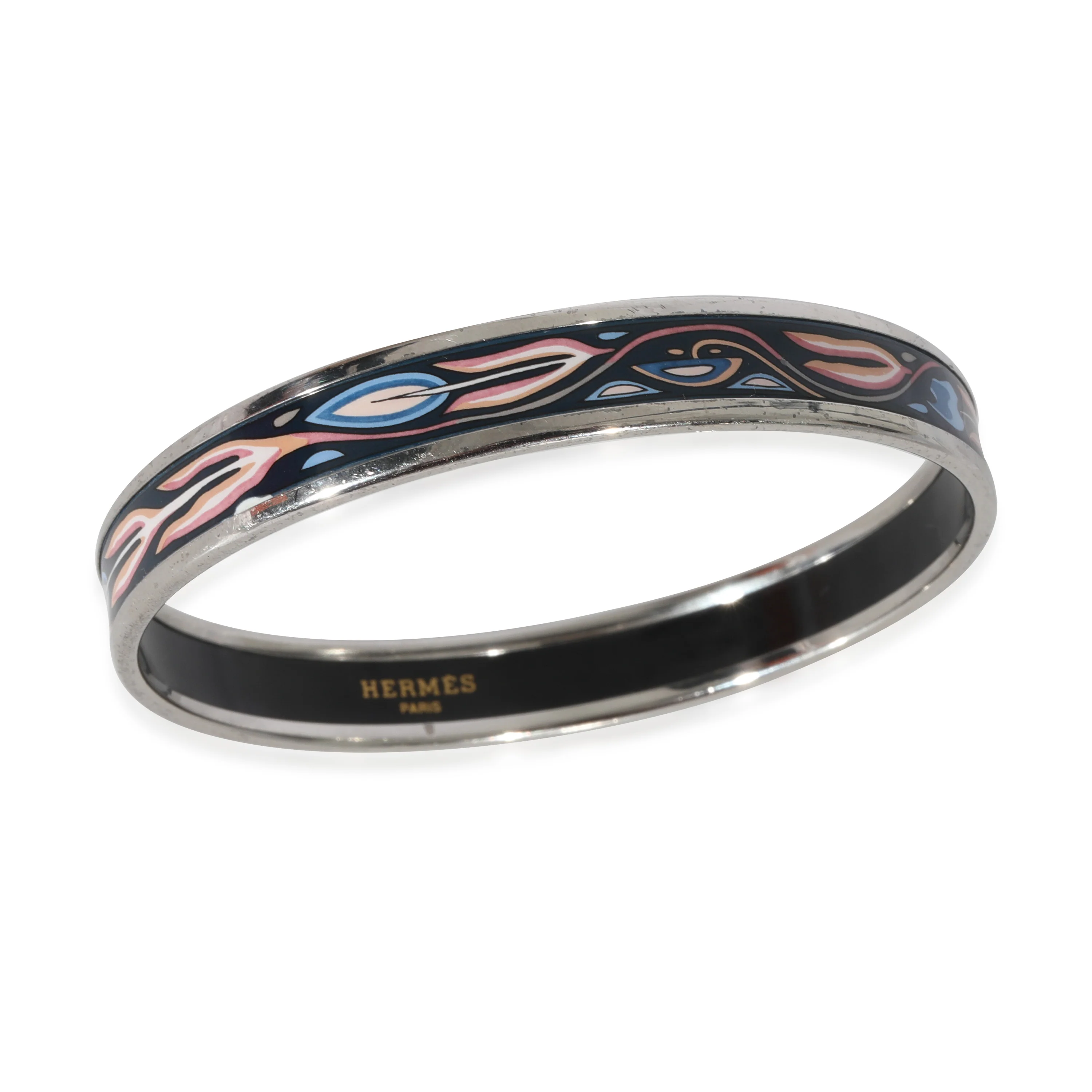 Blue Pink Printed Enamel Narrow Bracelet 67 - Image 5