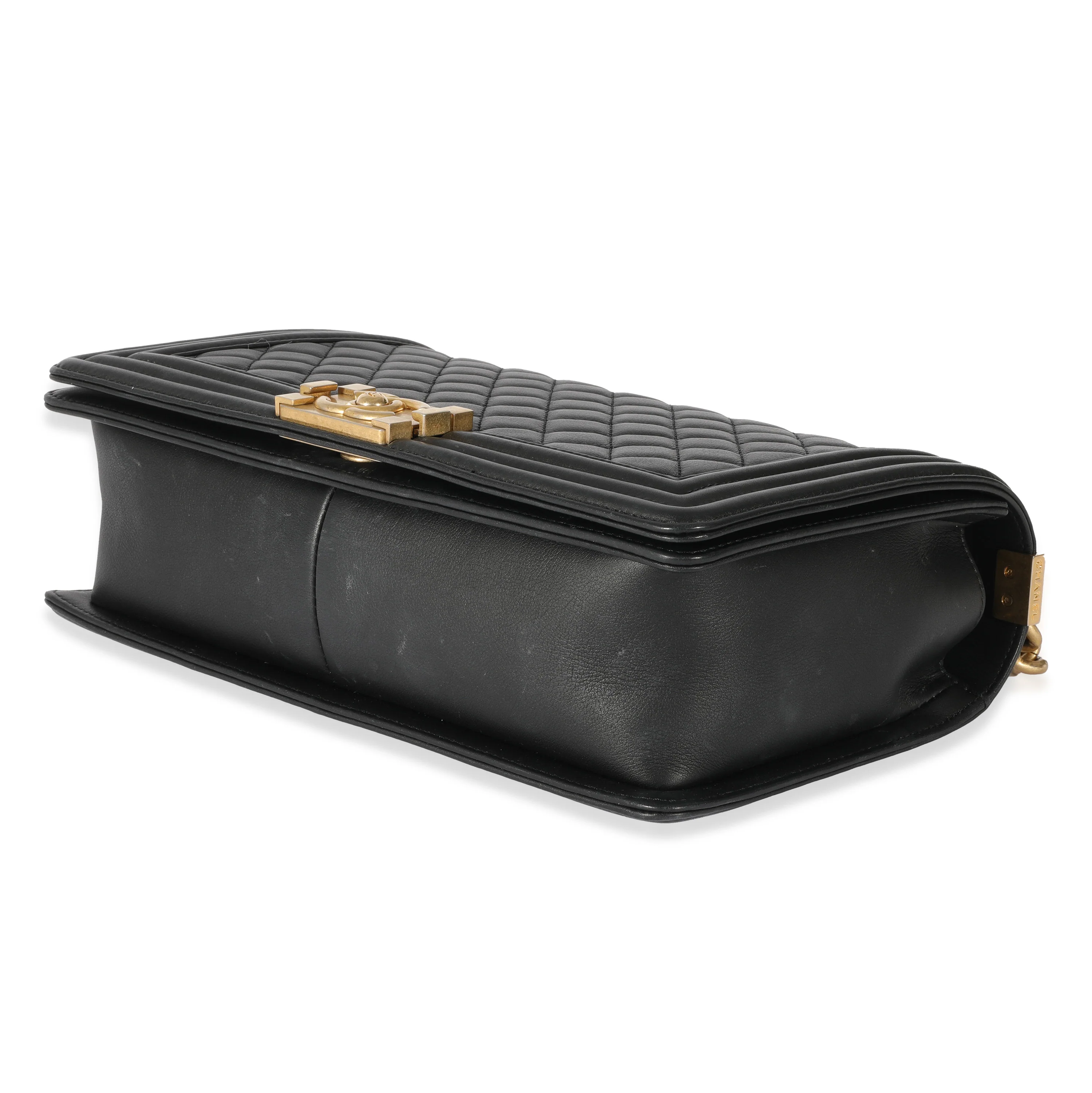 Chanel Black Quilted Lambskin Medium Boy Bag - Image 6