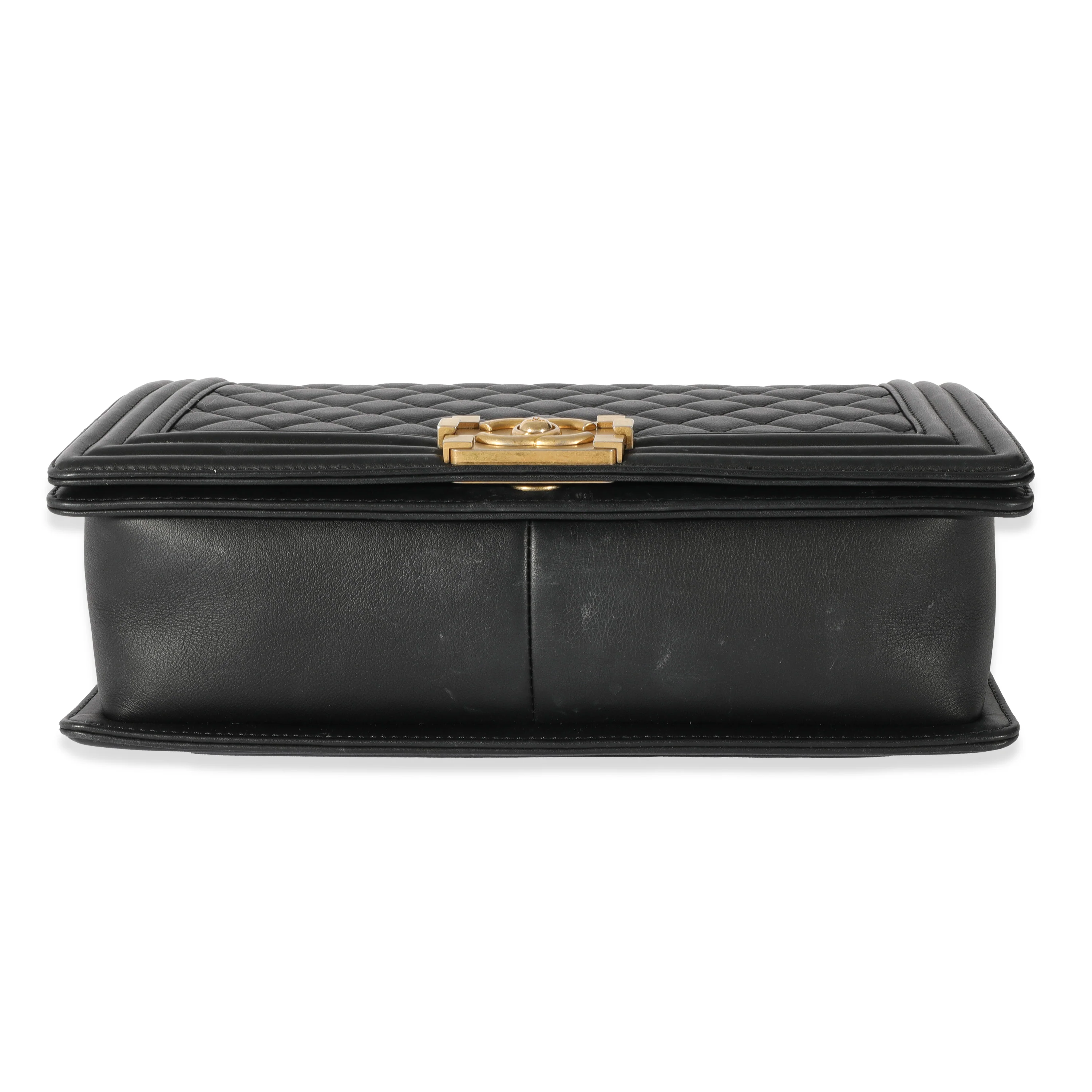 Chanel Black Quilted Lambskin Medium Boy Bag - Image 7