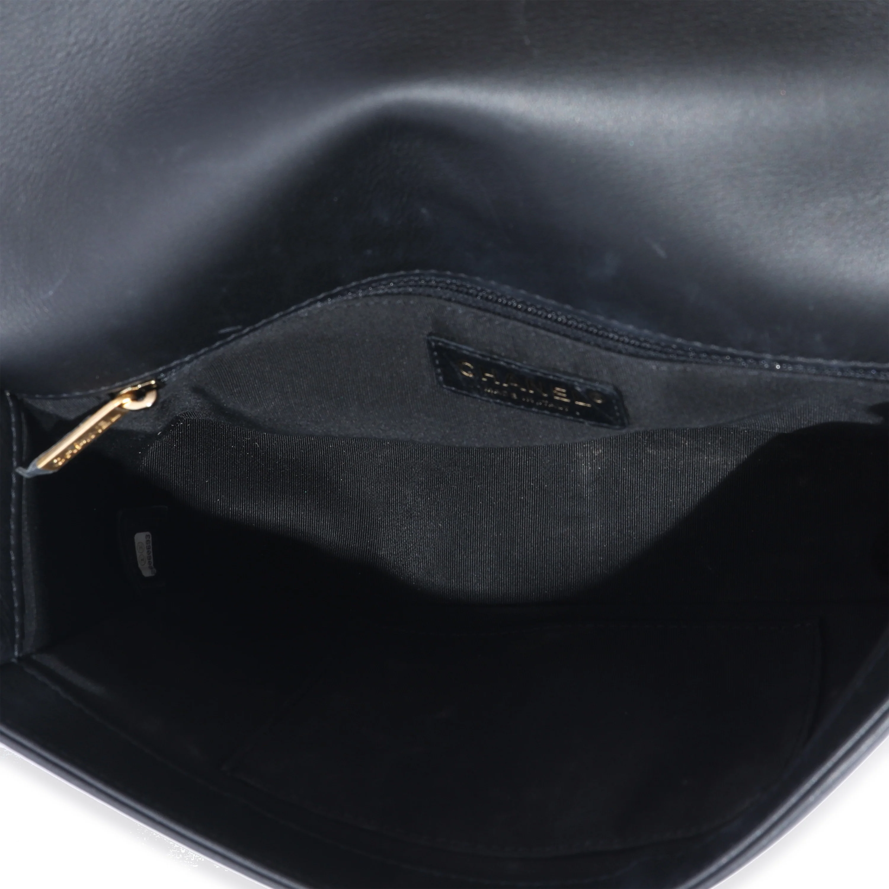 Chanel Black Quilted Lambskin Medium Boy Bag - Image 9