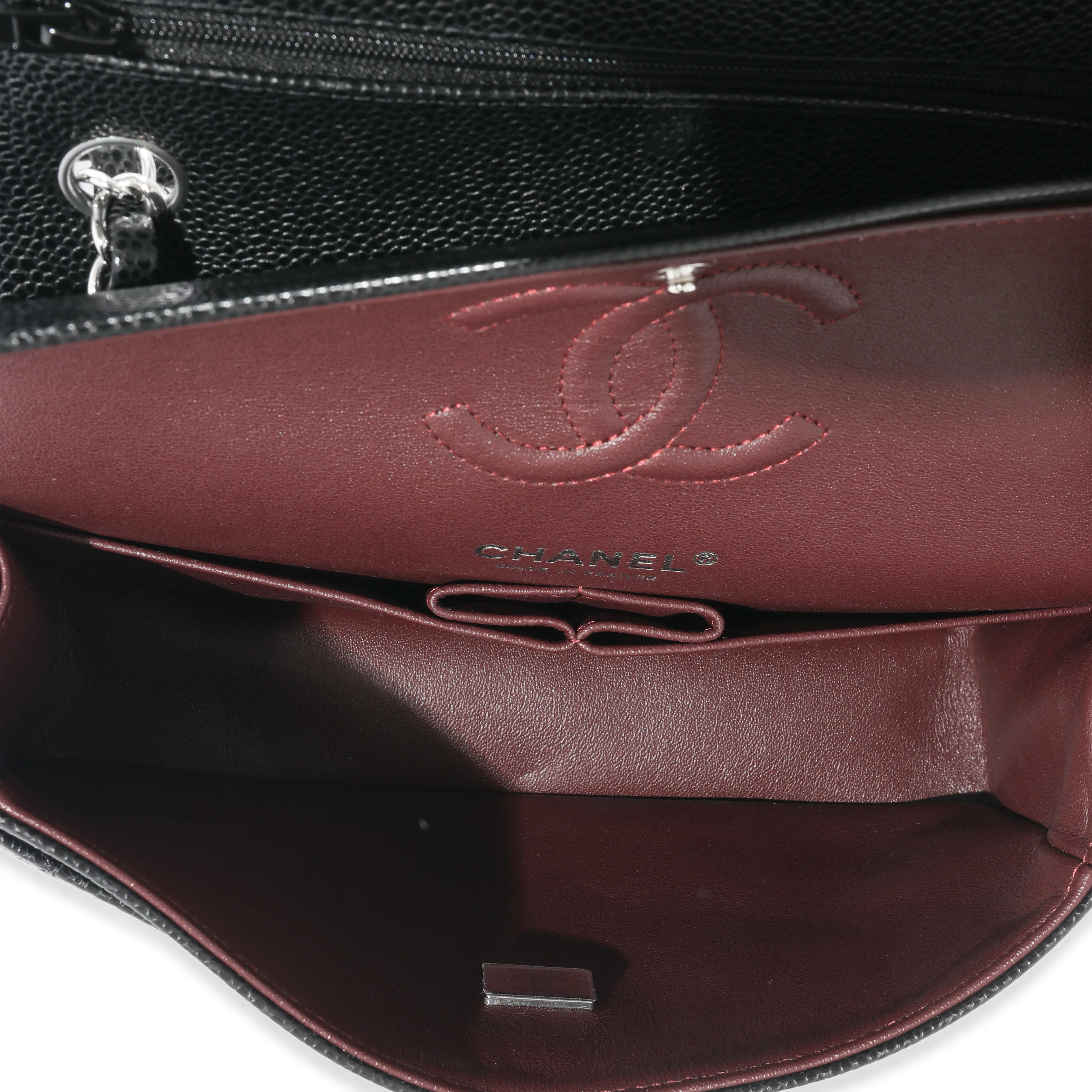 Chanel Black Caviar Small Classic Double Flap Bag - Image 8