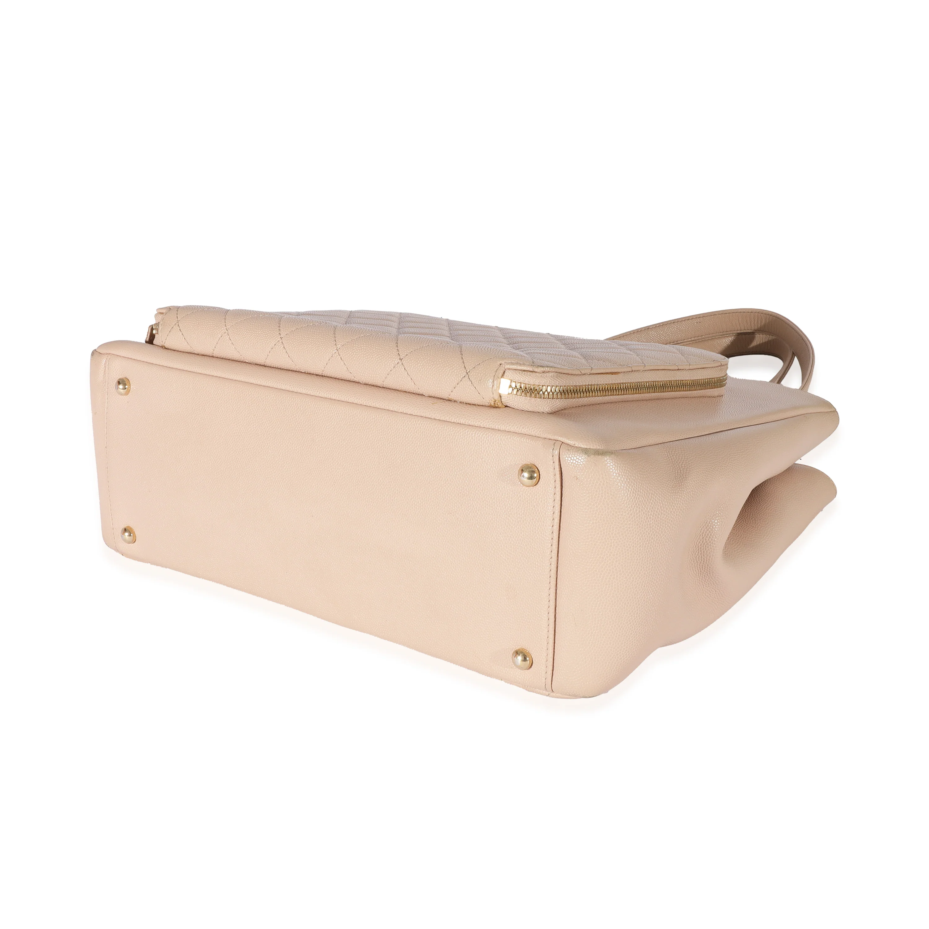 Chanel Beige Caviar Large Business Affinity Tote - Image 7