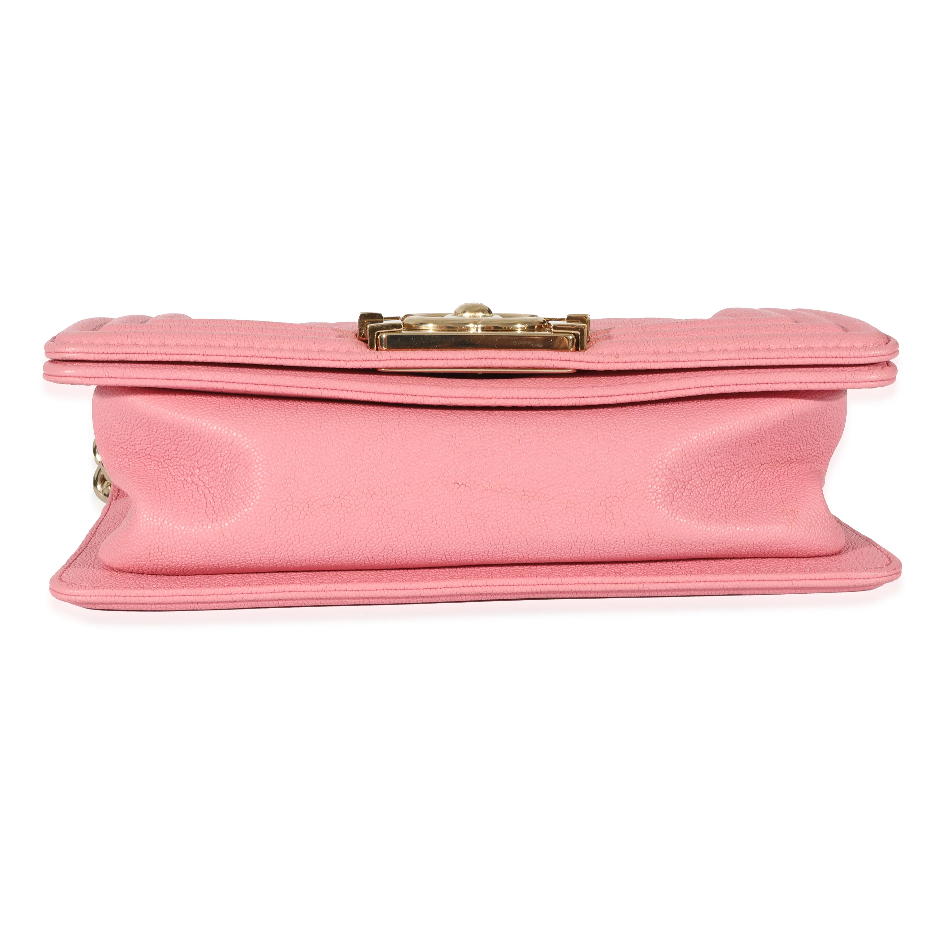 Chanel Pink Caviar Small Boy Bag - Image 5
