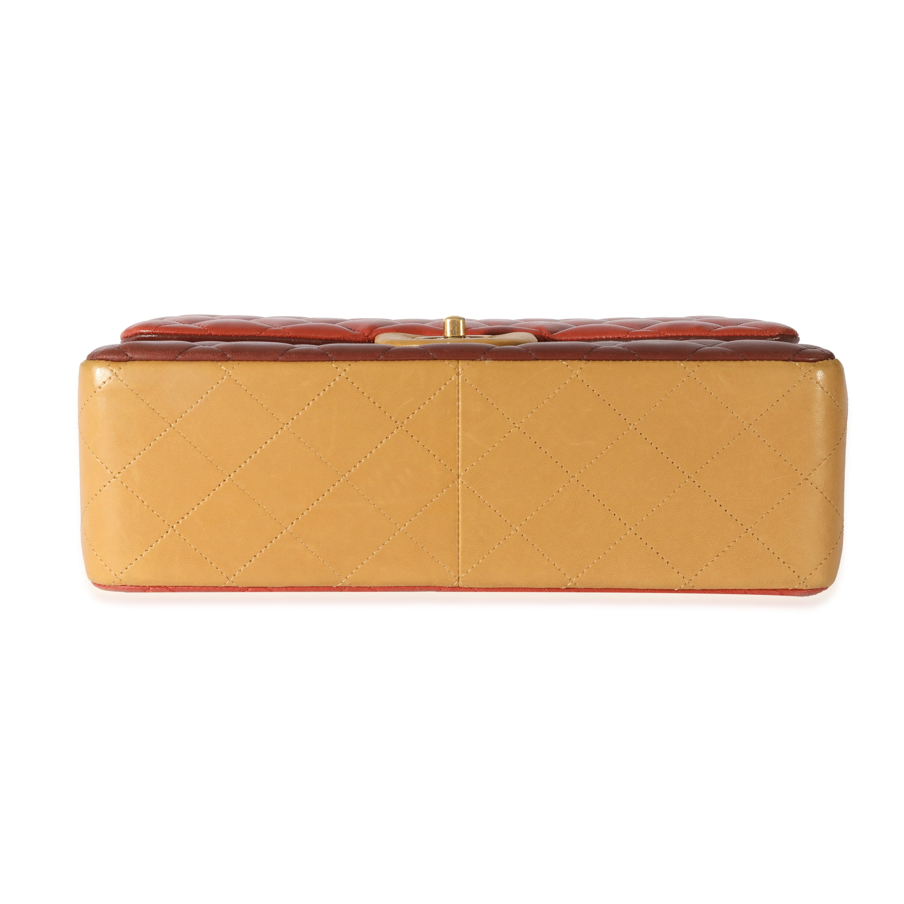 Tri-Color Lambskin Jumbo Double Flap Bag - Image 5