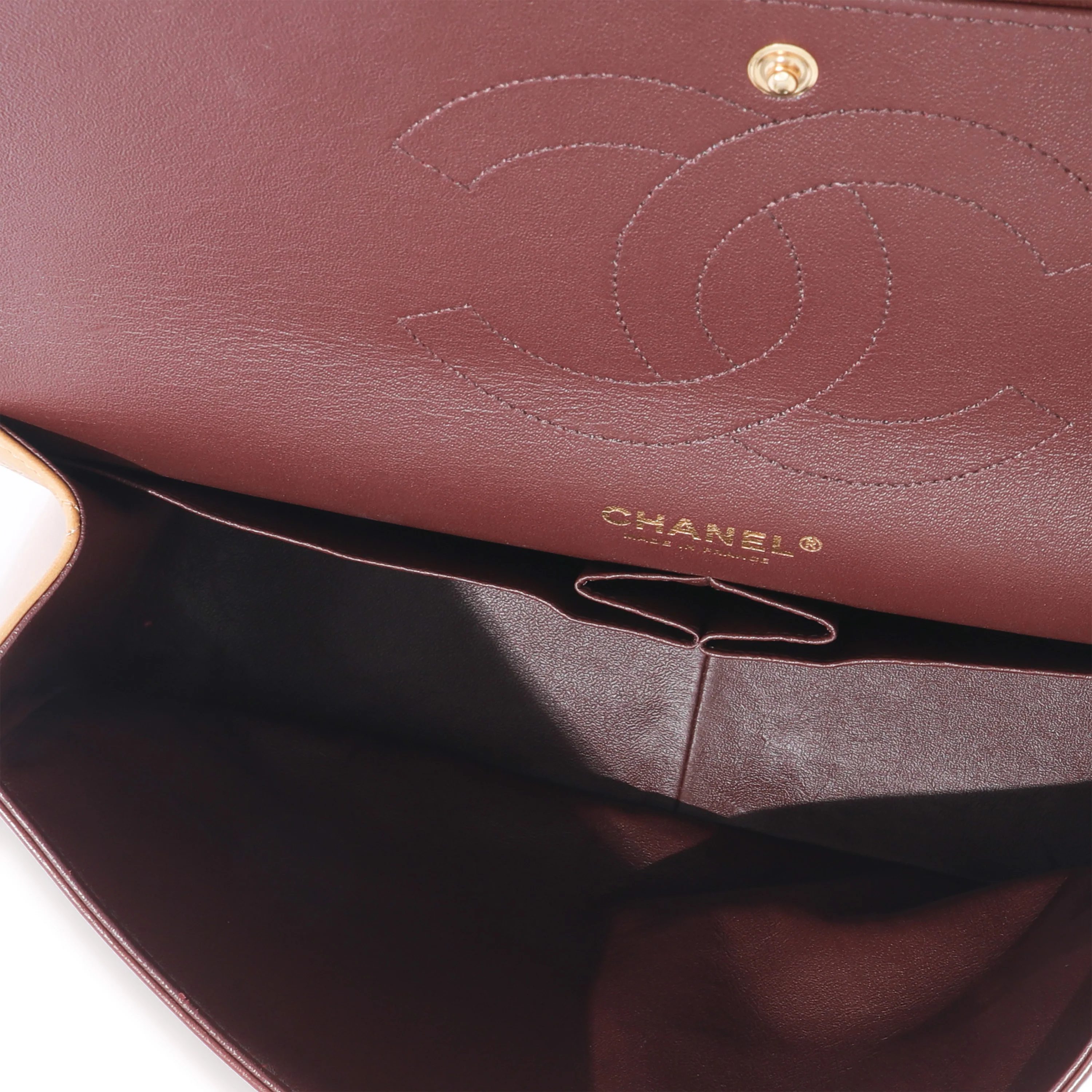 Tri-Color Lambskin Jumbo Double Flap Bag - Image 8