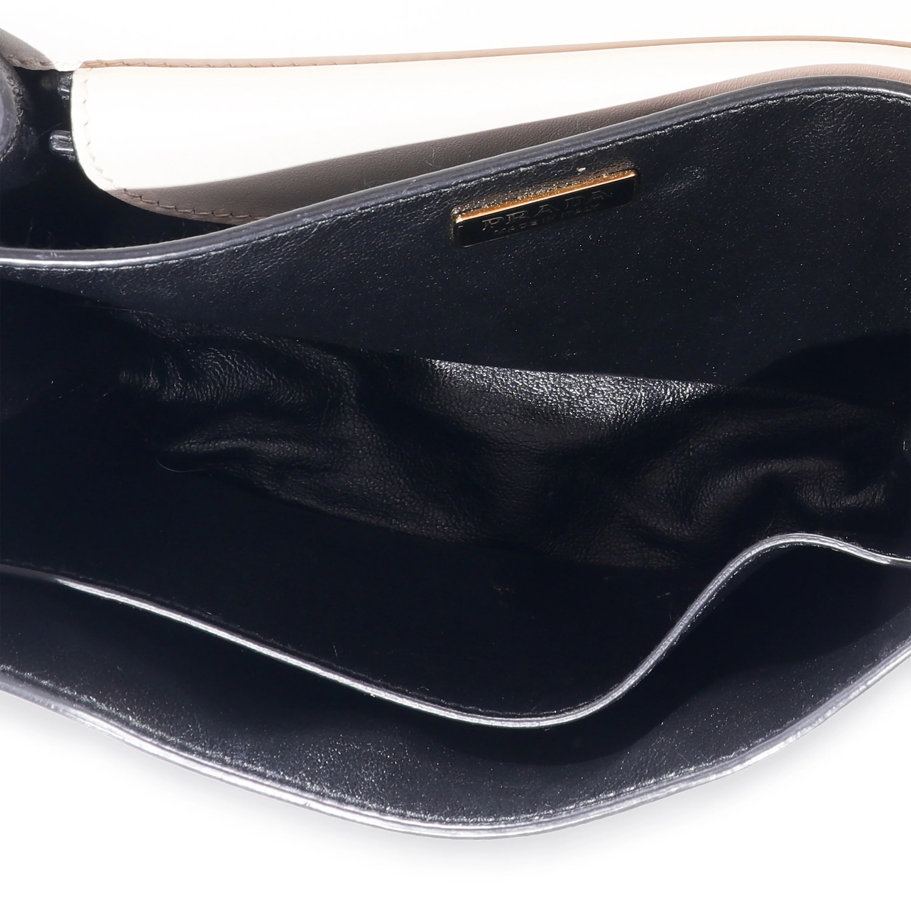 Prada White Leather Cahier Bag - Image 8