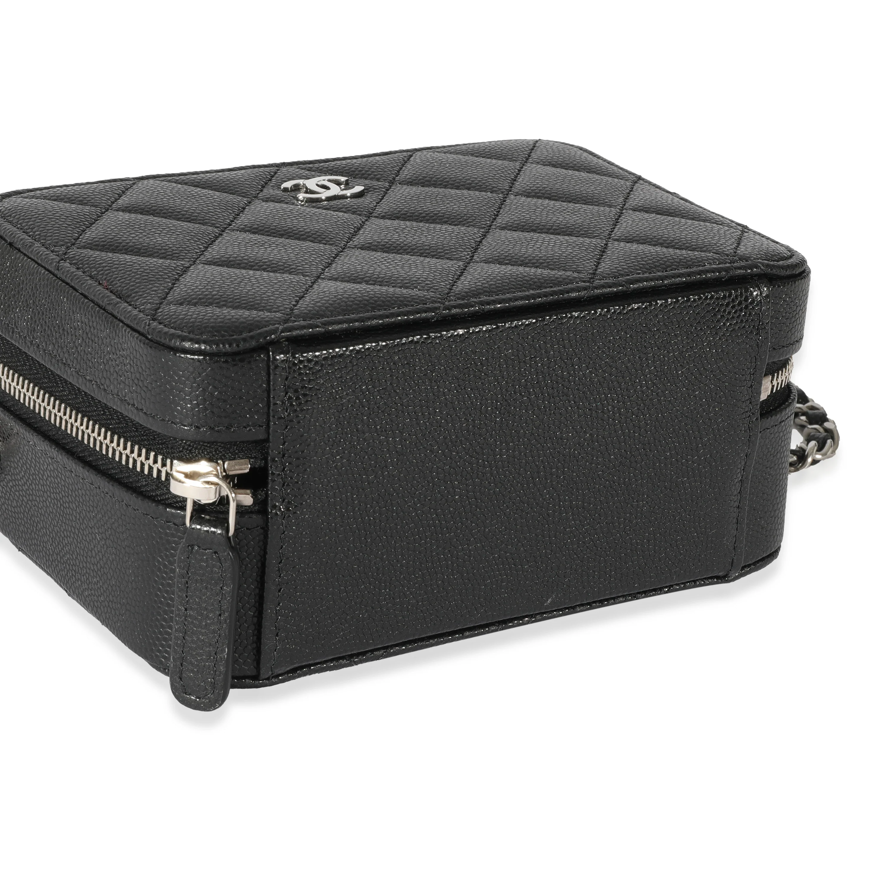Chanel Black Caviar Mini Chain Camera Clutch - Image 3