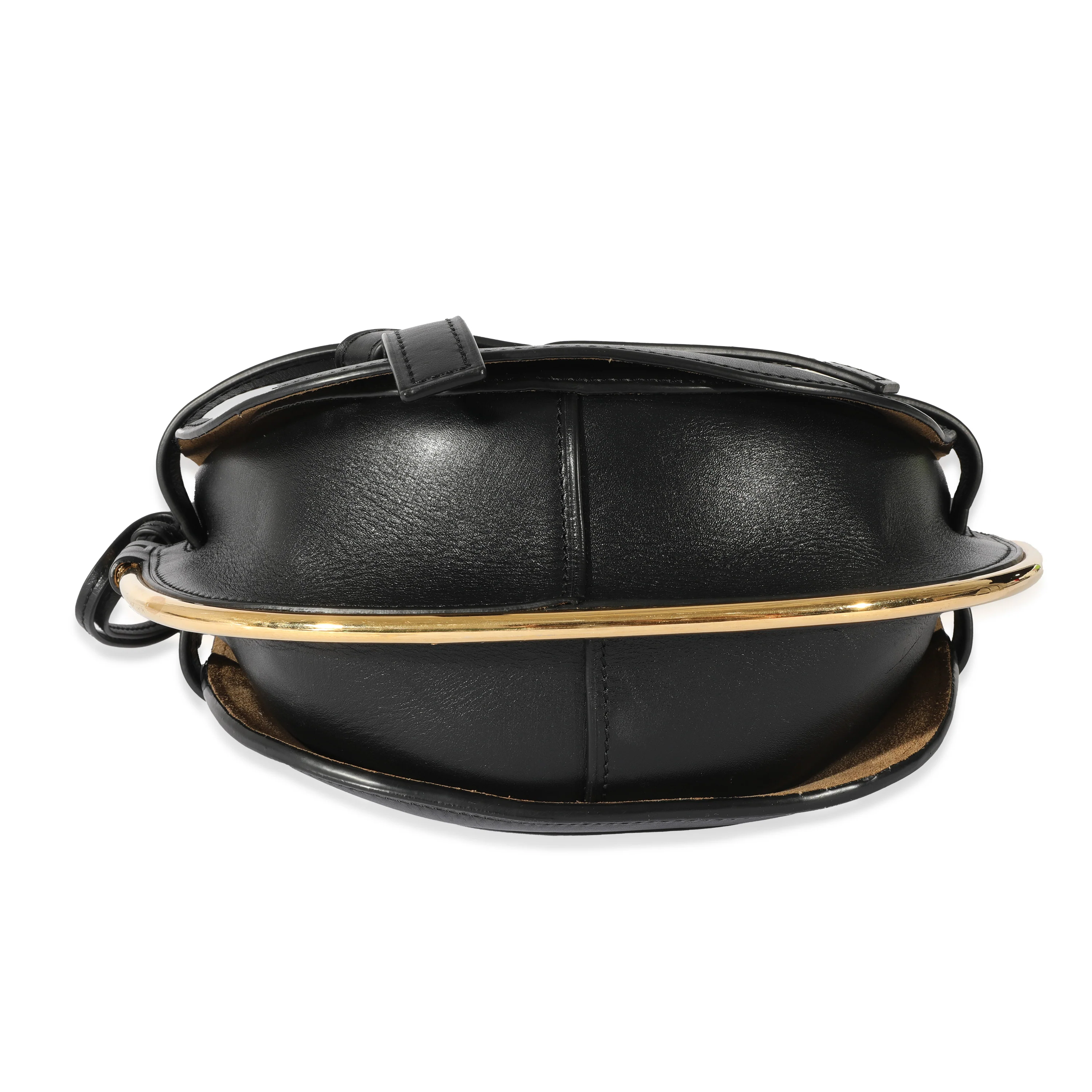 Loewe Black Leather Metal Medium Gate Bag - Image 4