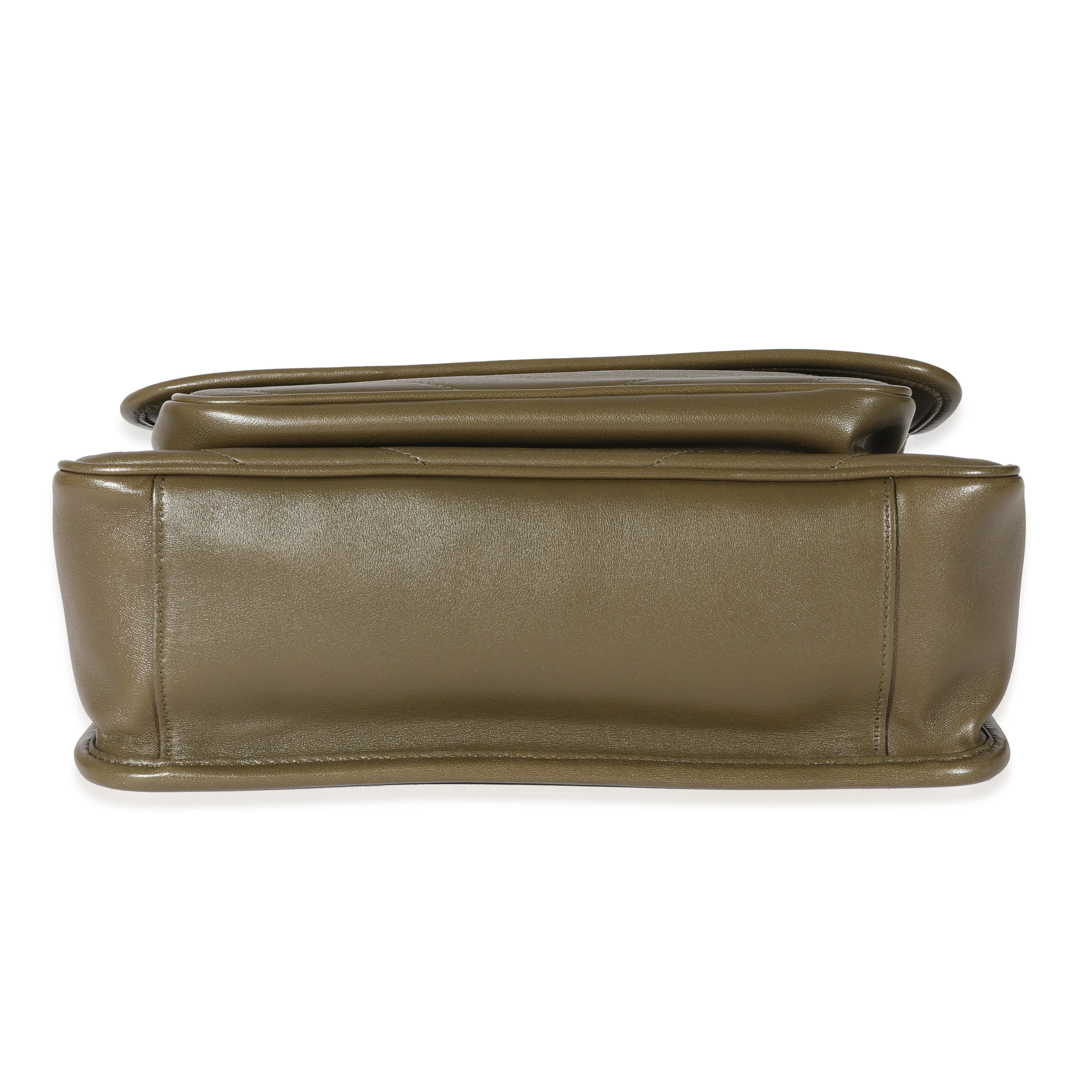 Saint Laurent Khaki Leather Medium Niki - Image 5