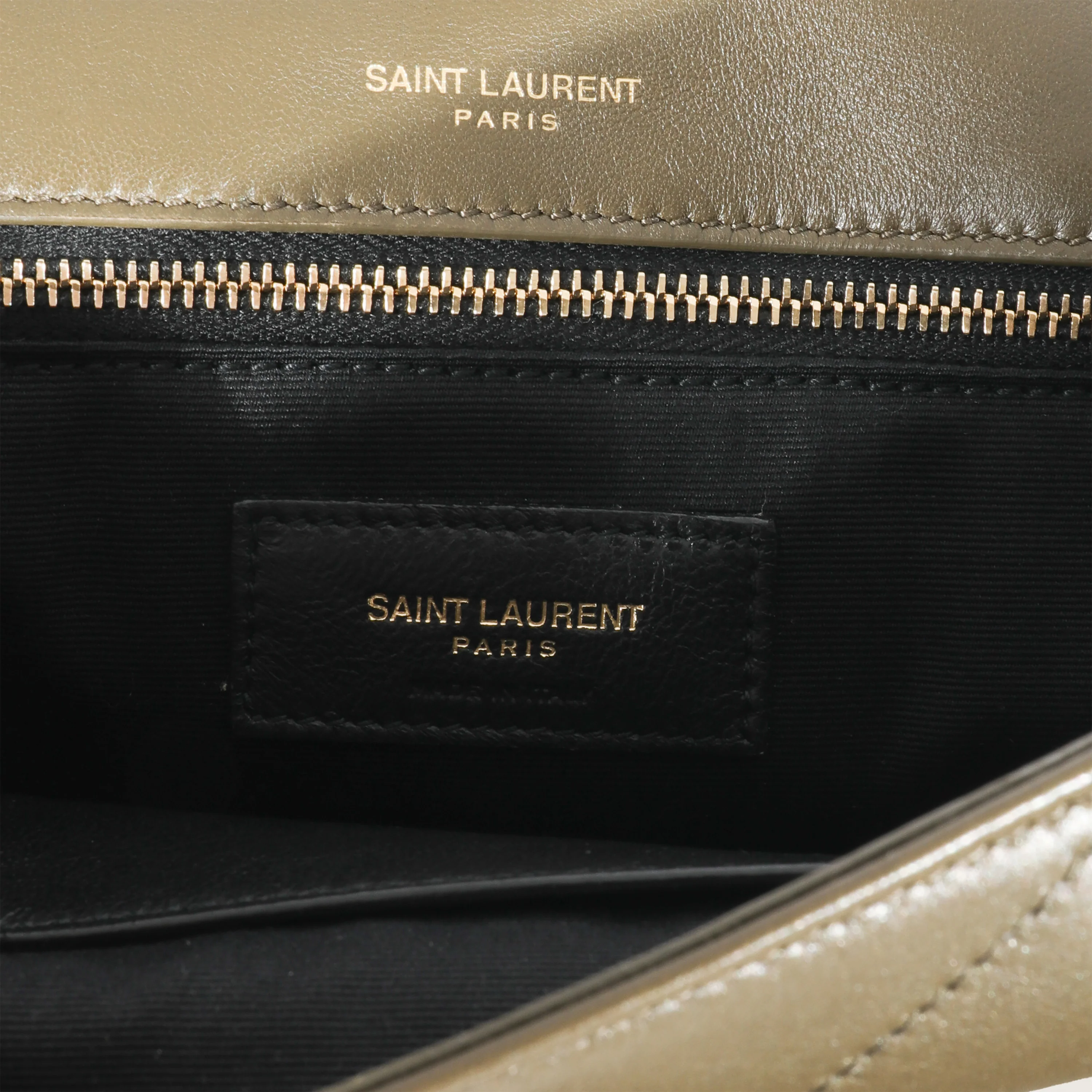 Saint Laurent Khaki Leather Medium Niki - Image 9