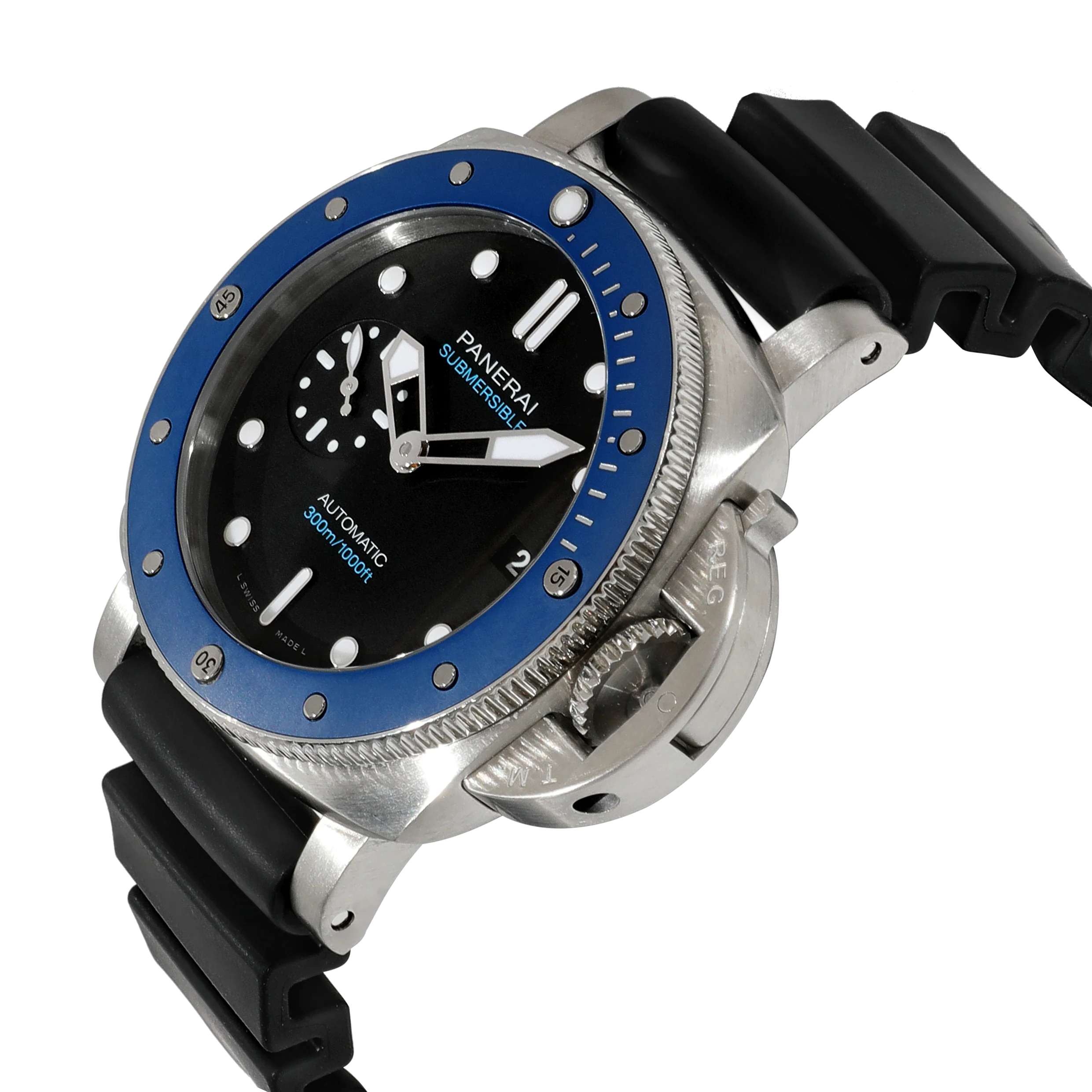Panerai Submersible Azzurro PAM01209 Mens Watch in Stainless Steel/Ceramic - Image 3