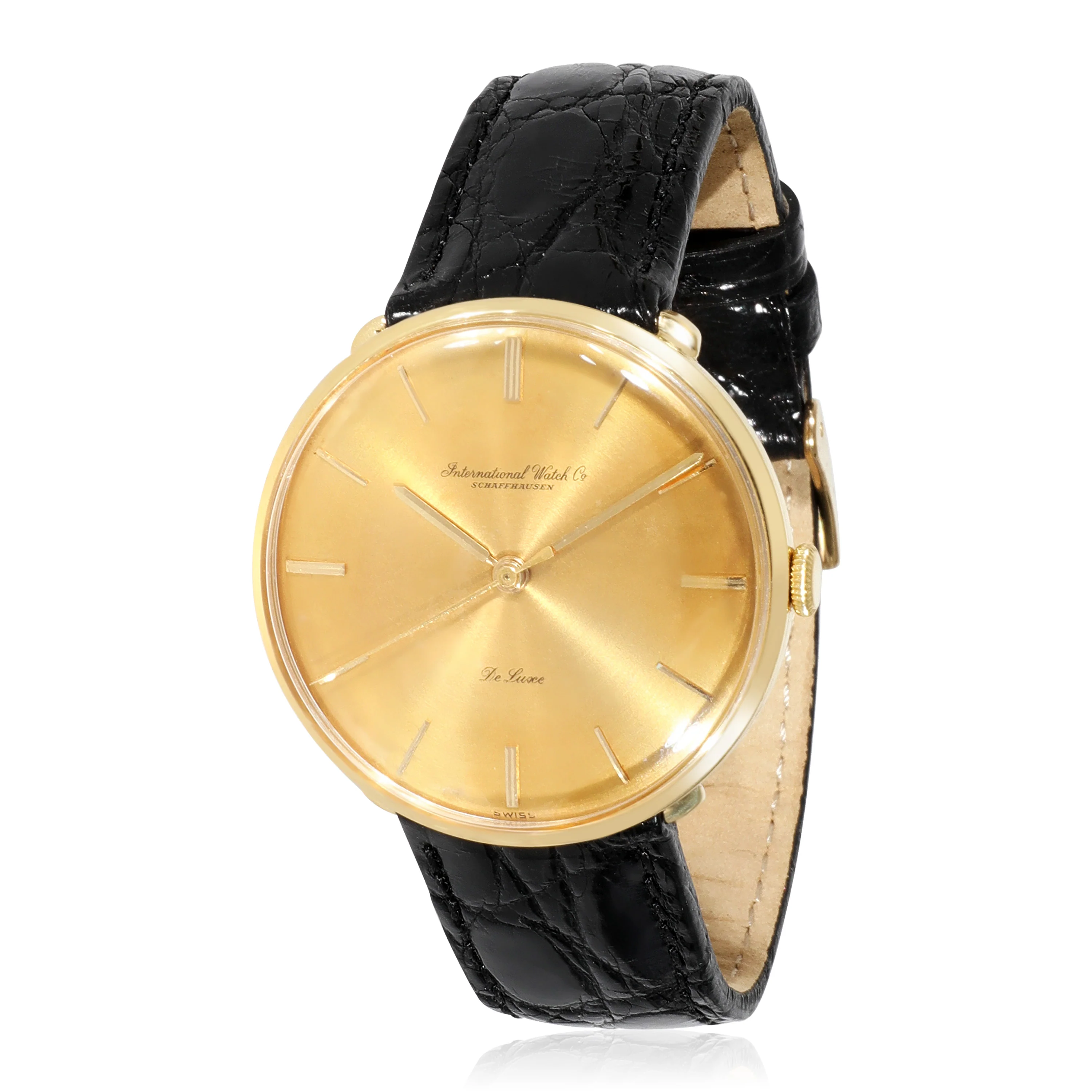 IWC De Luxe 1439829 Mens Watch in 18kt Yellow Gold