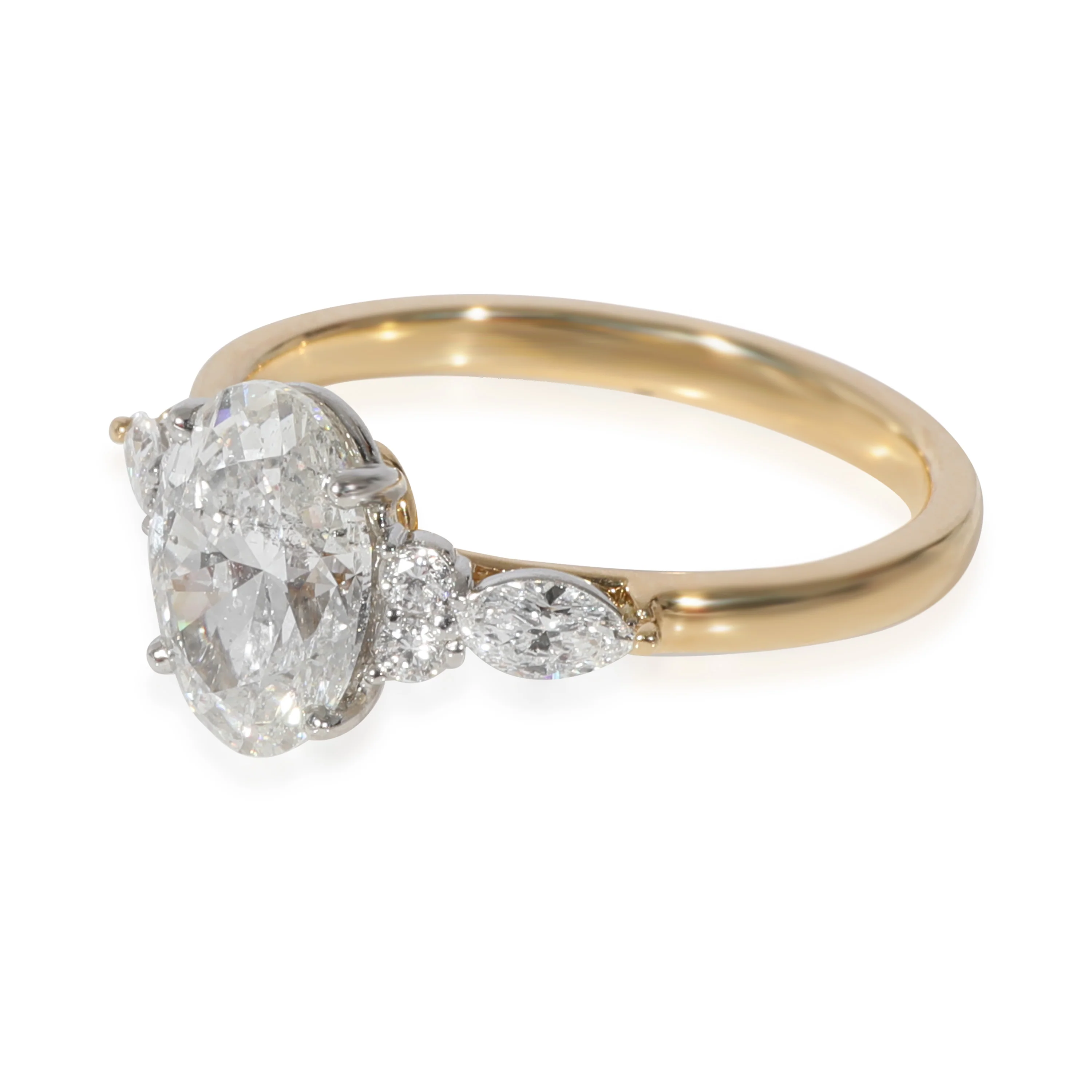 Oval Diamond Engagement Ring in 18k Gold/Platinum GIA G SI2 2.00 CTW - Image 2