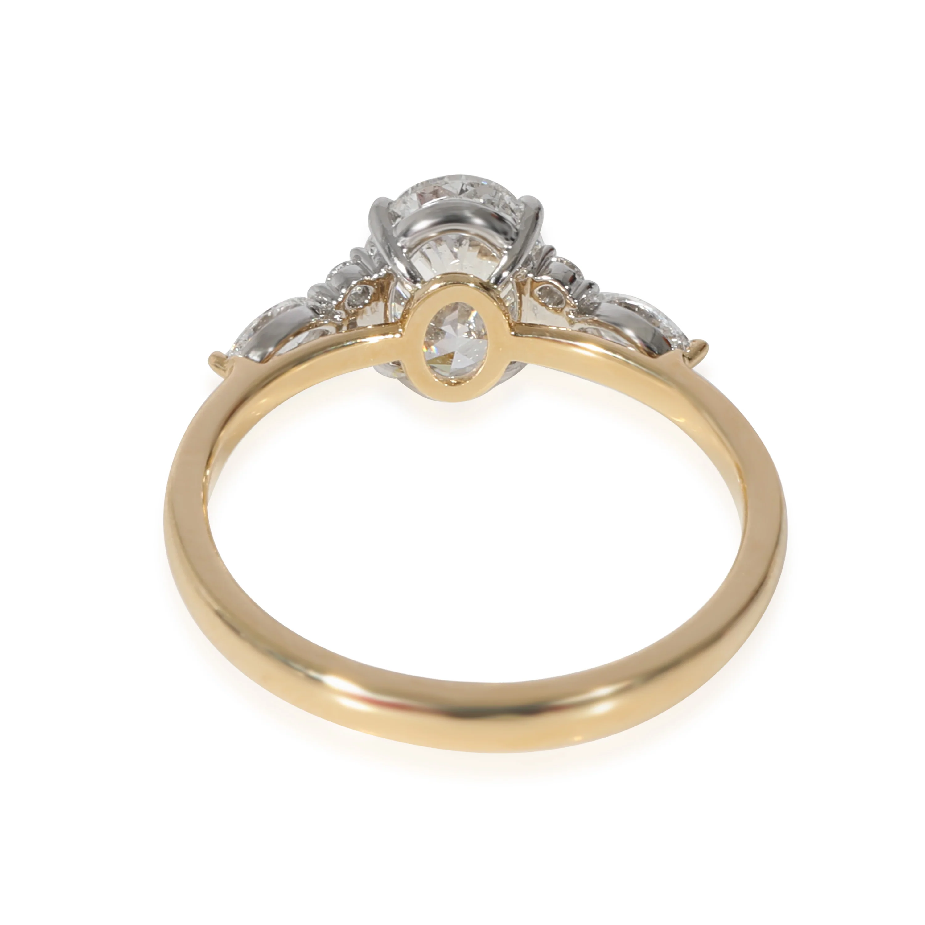 Oval Diamond Engagement Ring in 18k Gold/Platinum GIA G SI2 2.00 CTW - Image 4