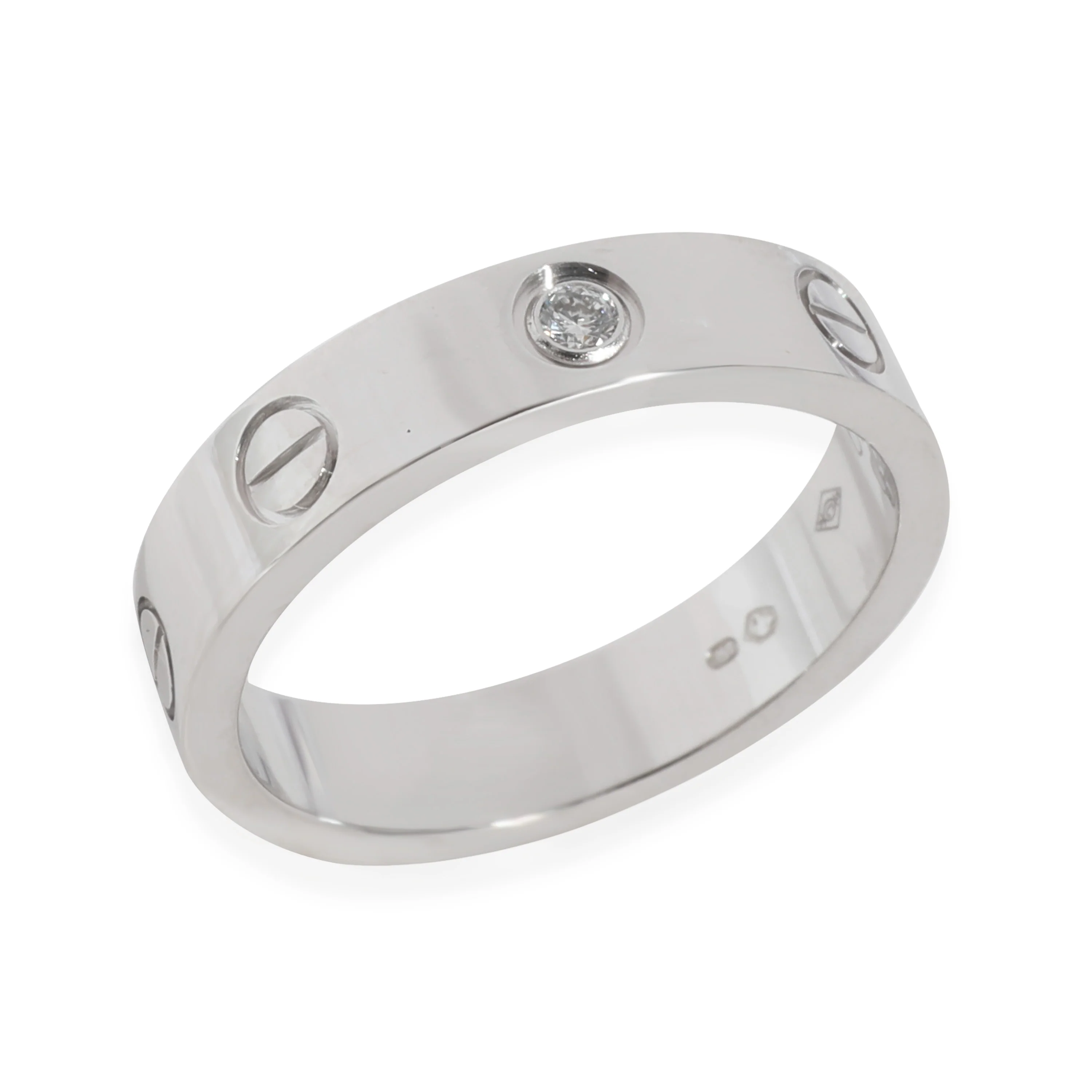 Love Wedding Band, 1 Diamond (White Gold) - Image 4