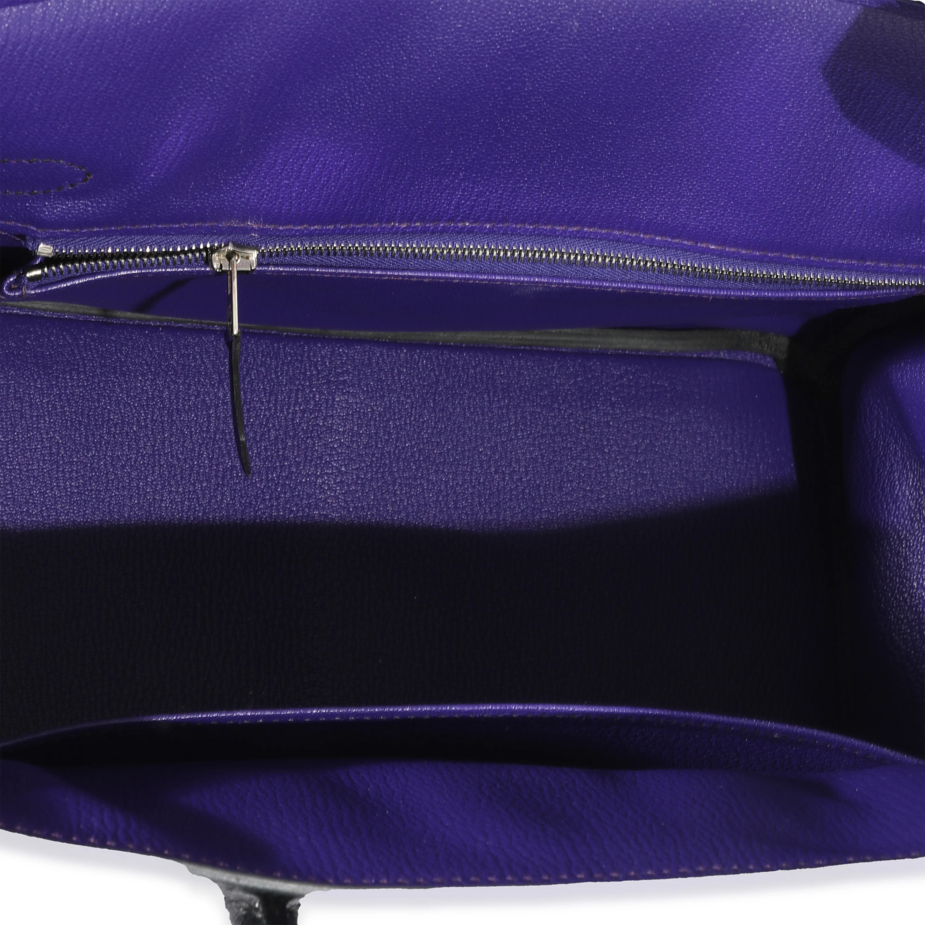 Hermes HSS Iris Noir Chevre Birkin 30 PHW - Image 4
