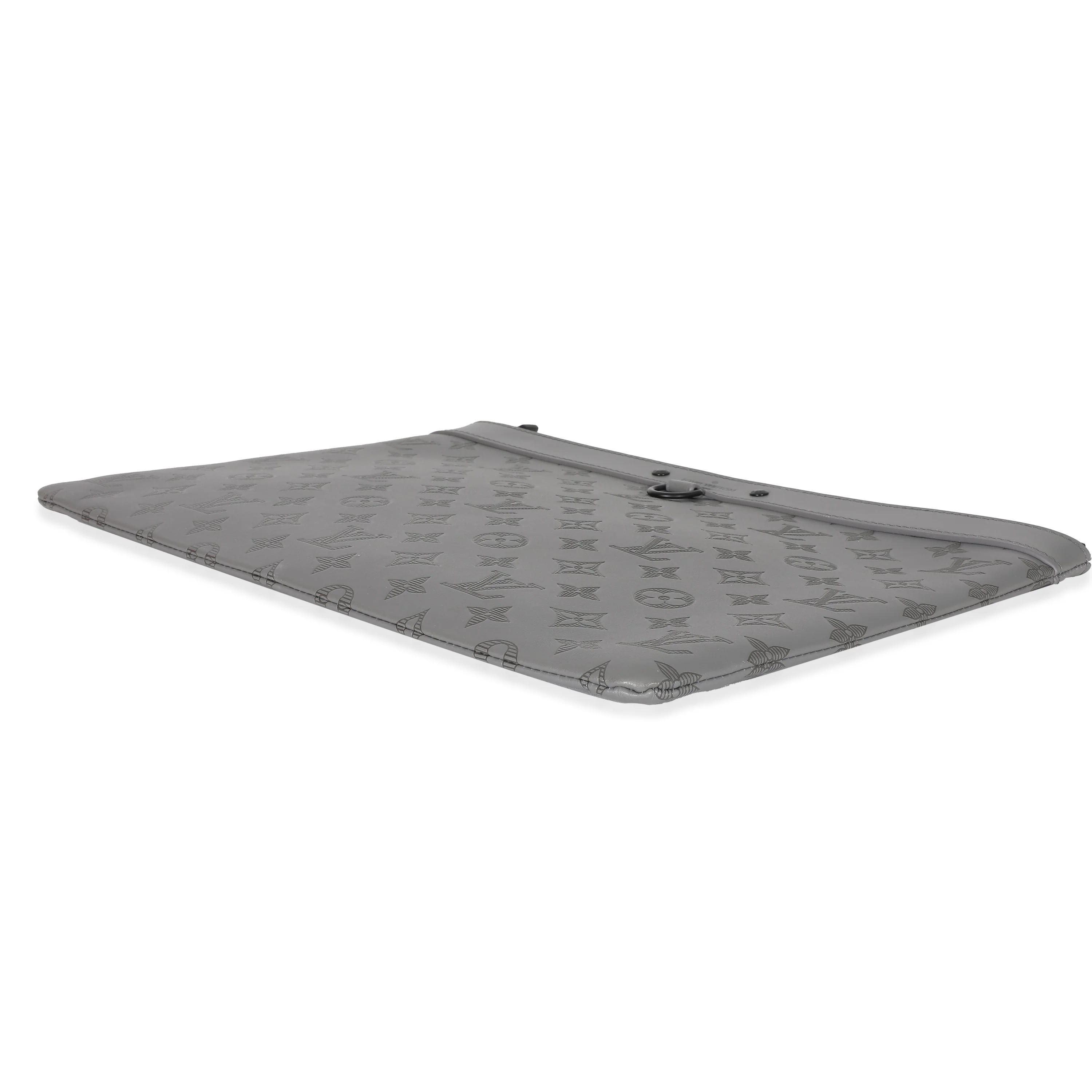 Louis Vuitton Charcoal Grey Monogram Shadow Discovery Pouch GM - Image 3