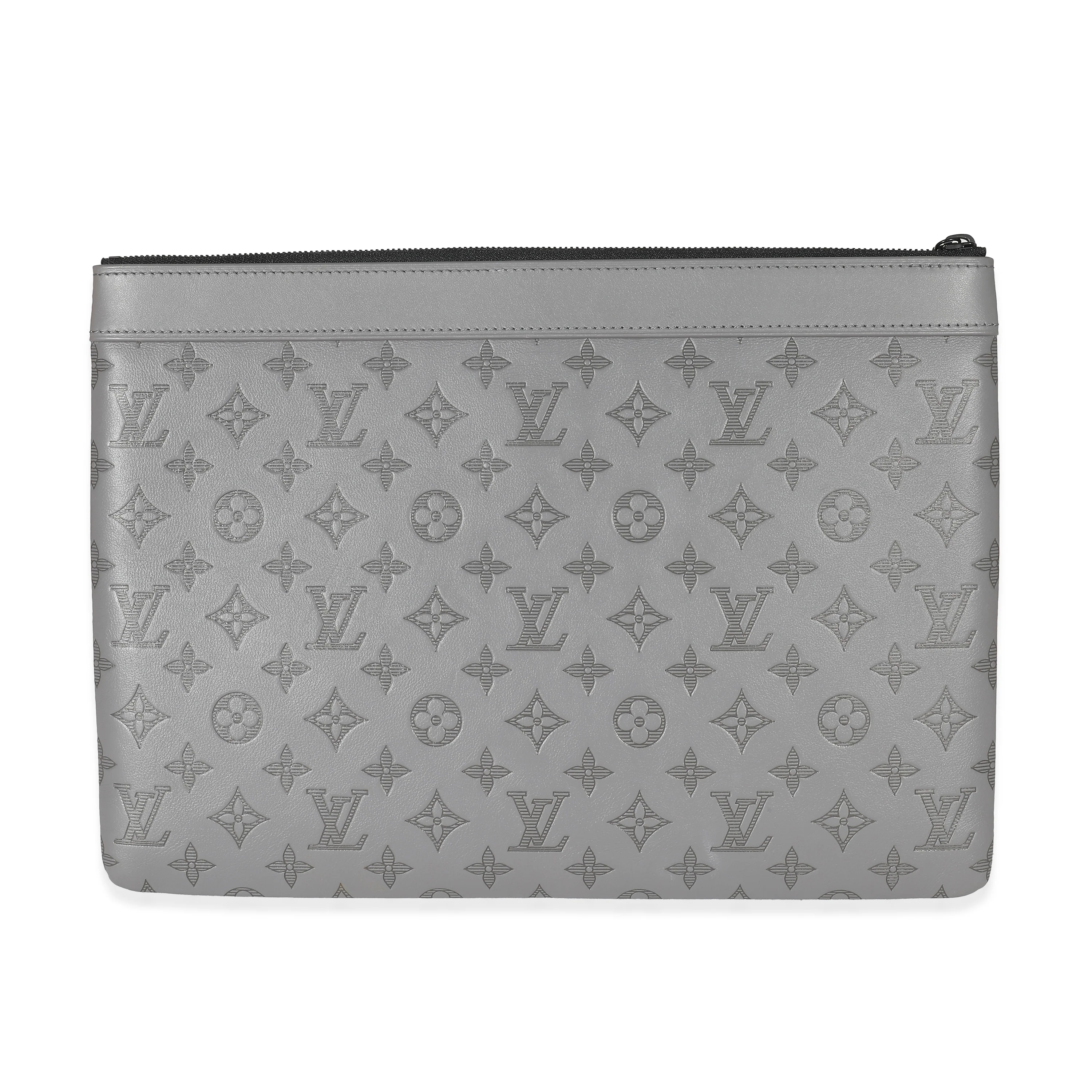 Louis Vuitton Charcoal Grey Monogram Shadow Discovery Pouch GM - Image 4