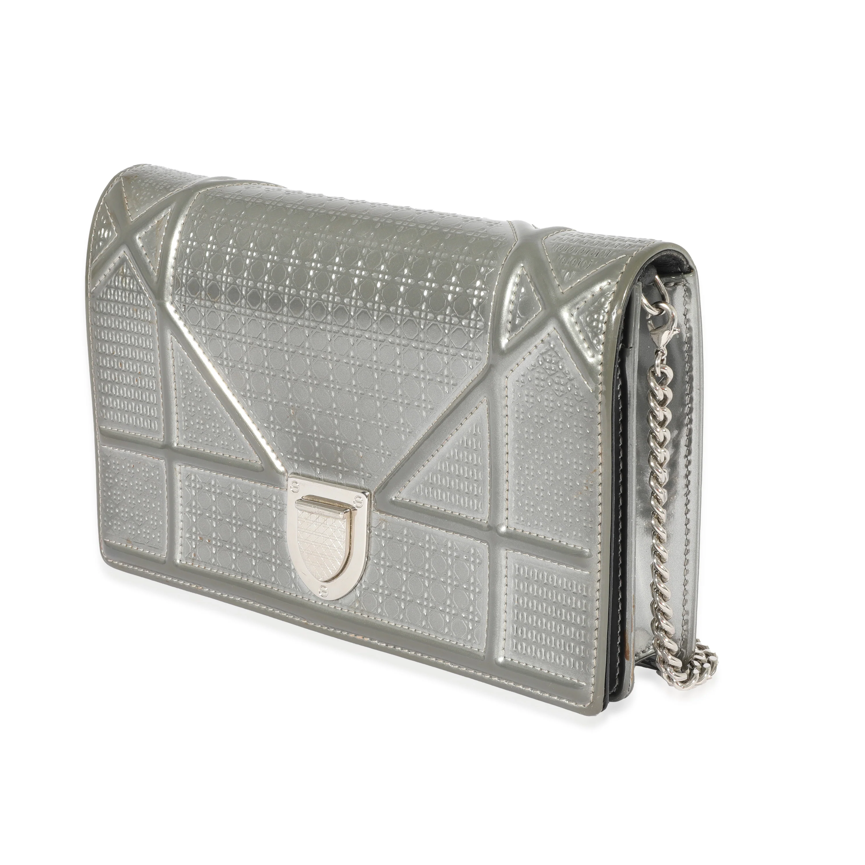 Christian Dior Onyx Micro Cannage Diorama Chain Pouch - Image 2