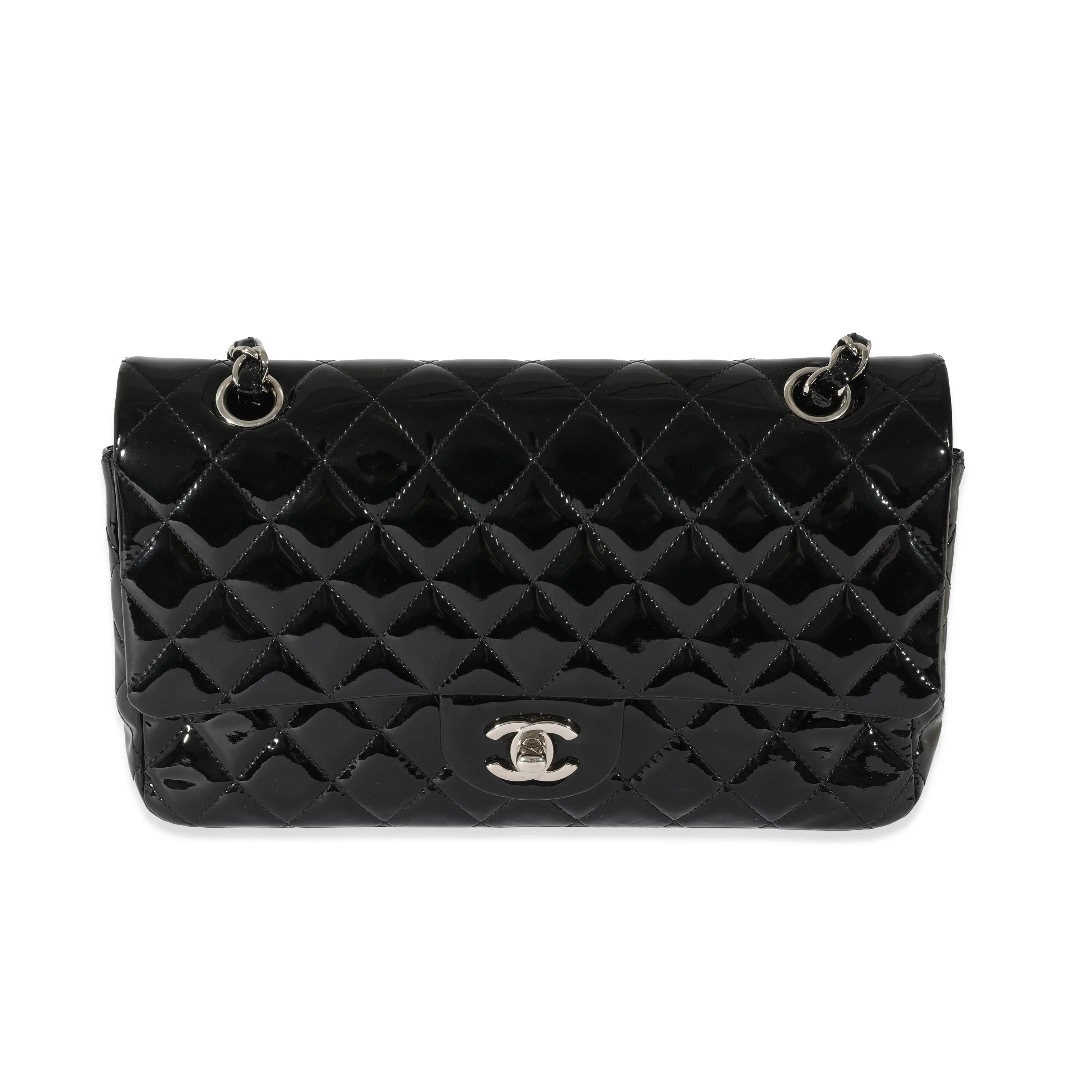Chanel Black Patent Medium Classic Flap Bag