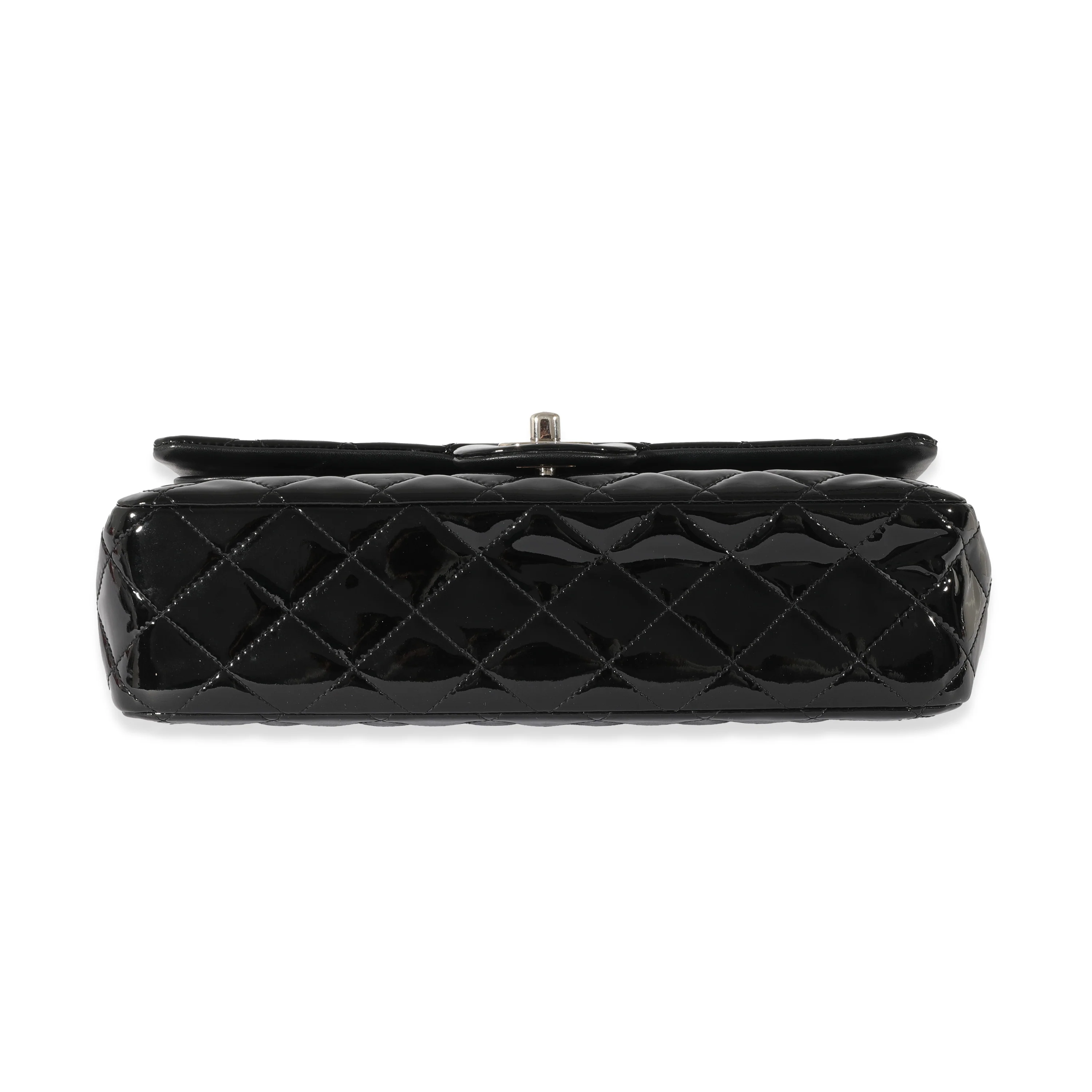 Chanel Black Patent Medium Classic Flap Bag - Image 7