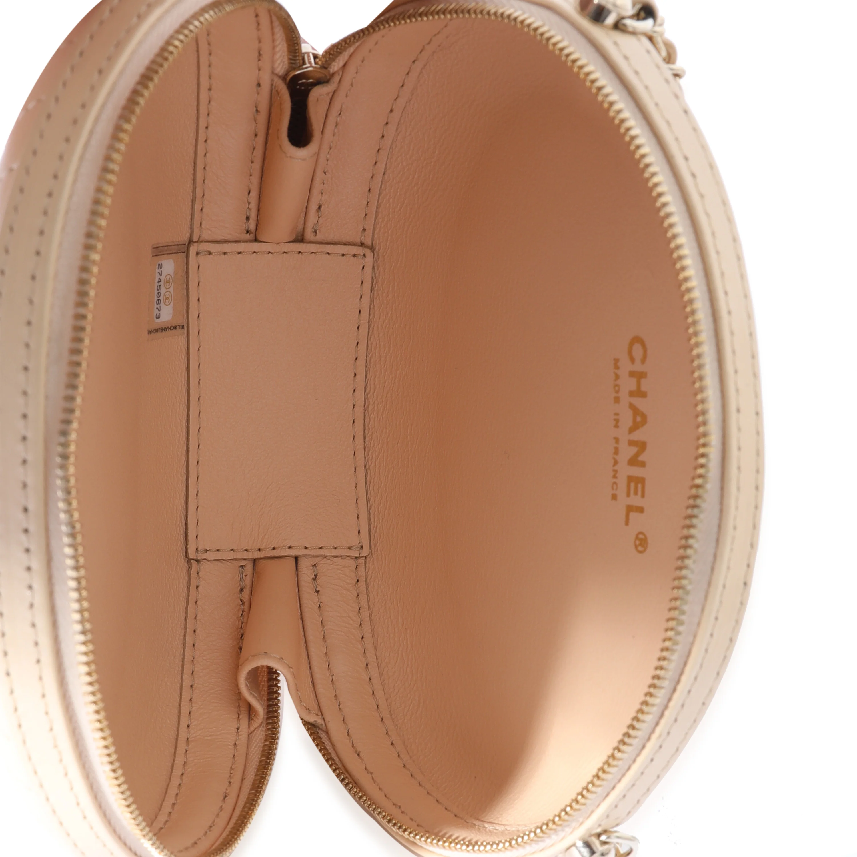 Beige Chevron Leather City Evening Box Bag - Image 8