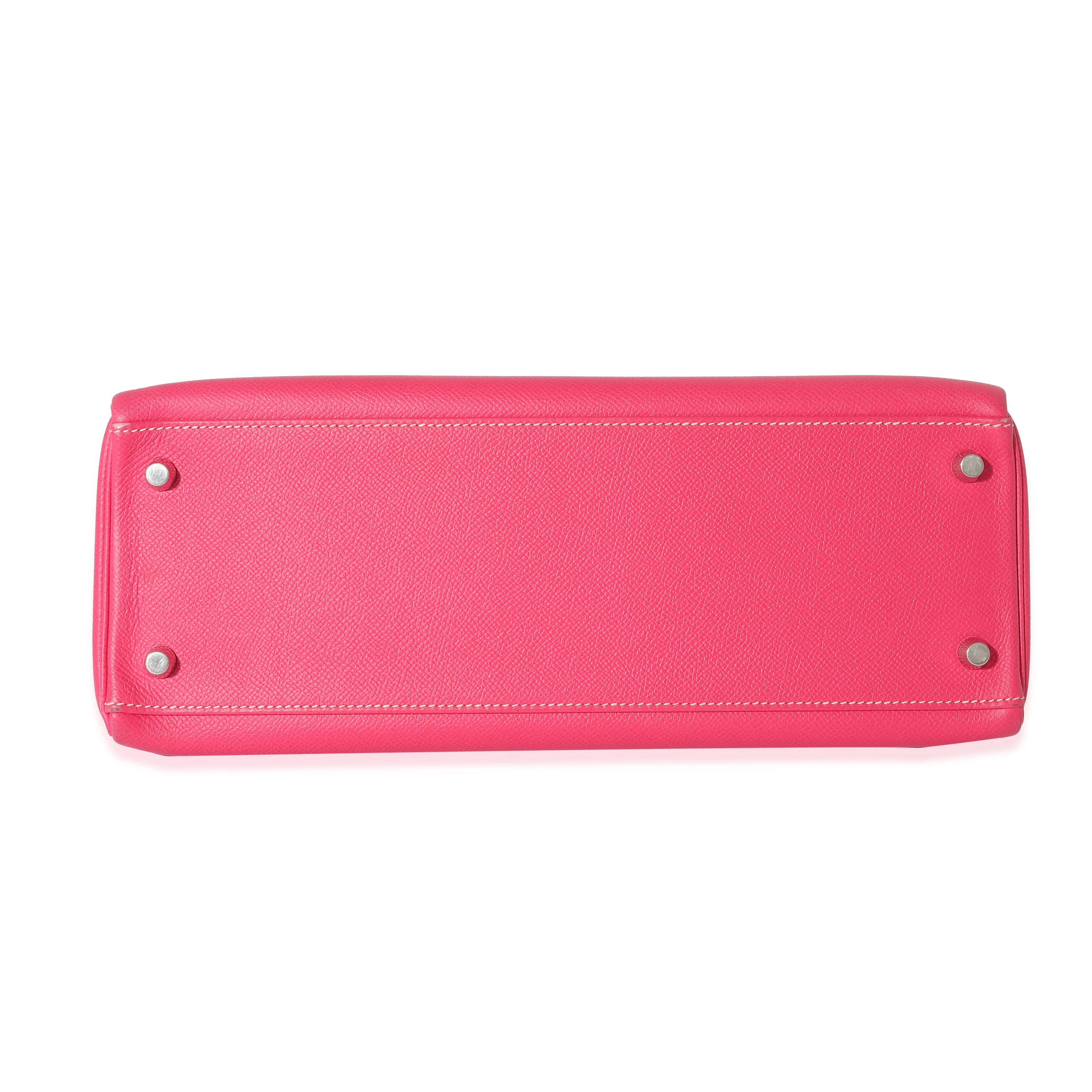 Hermes Rose Tyrien Rubis Epsom Candy Retourne Kelly 32 PHW - Image 5