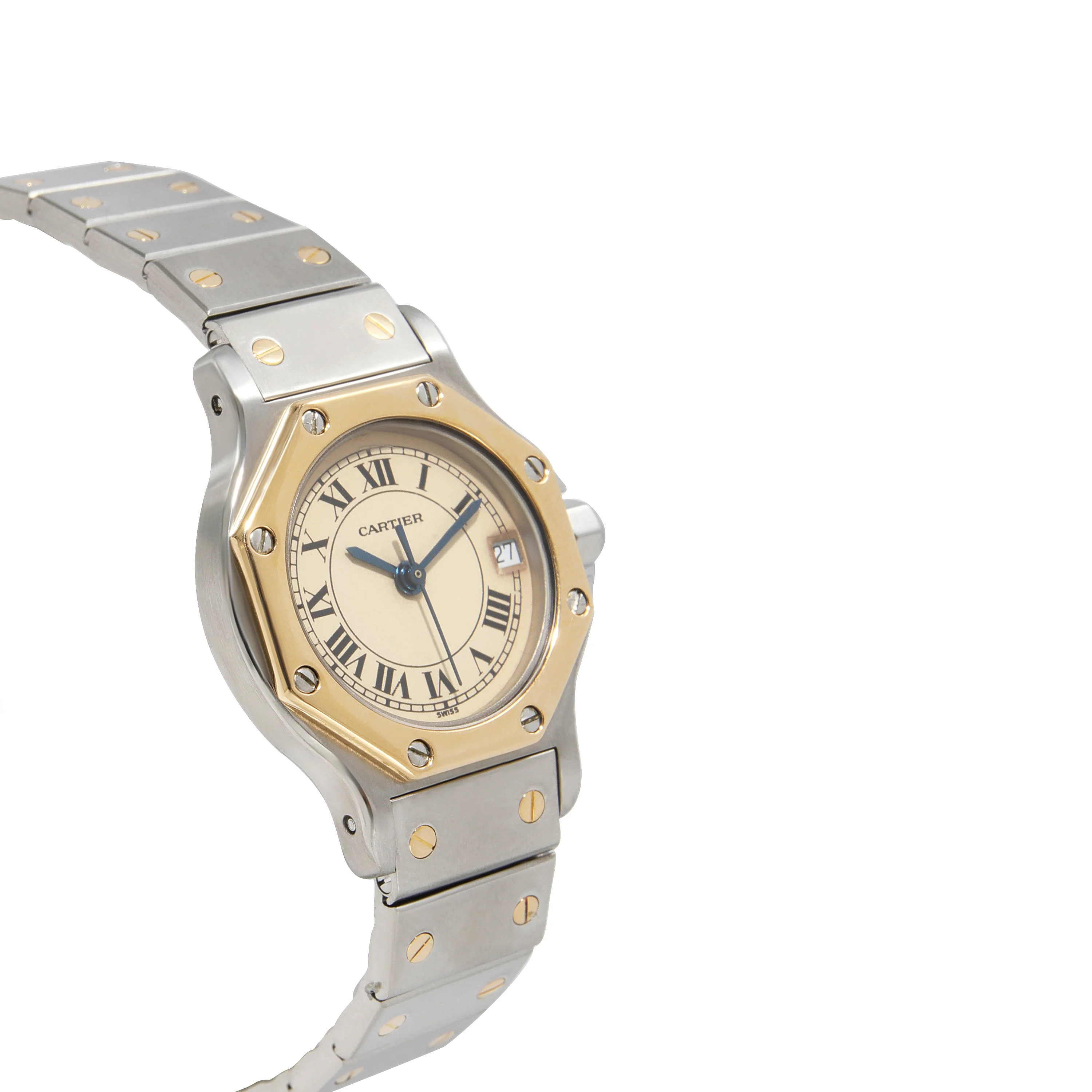 Cartier Santos Octagon 187903 Womens Watch in 18kt Stainless Steel/Yellow Gold - Image 2