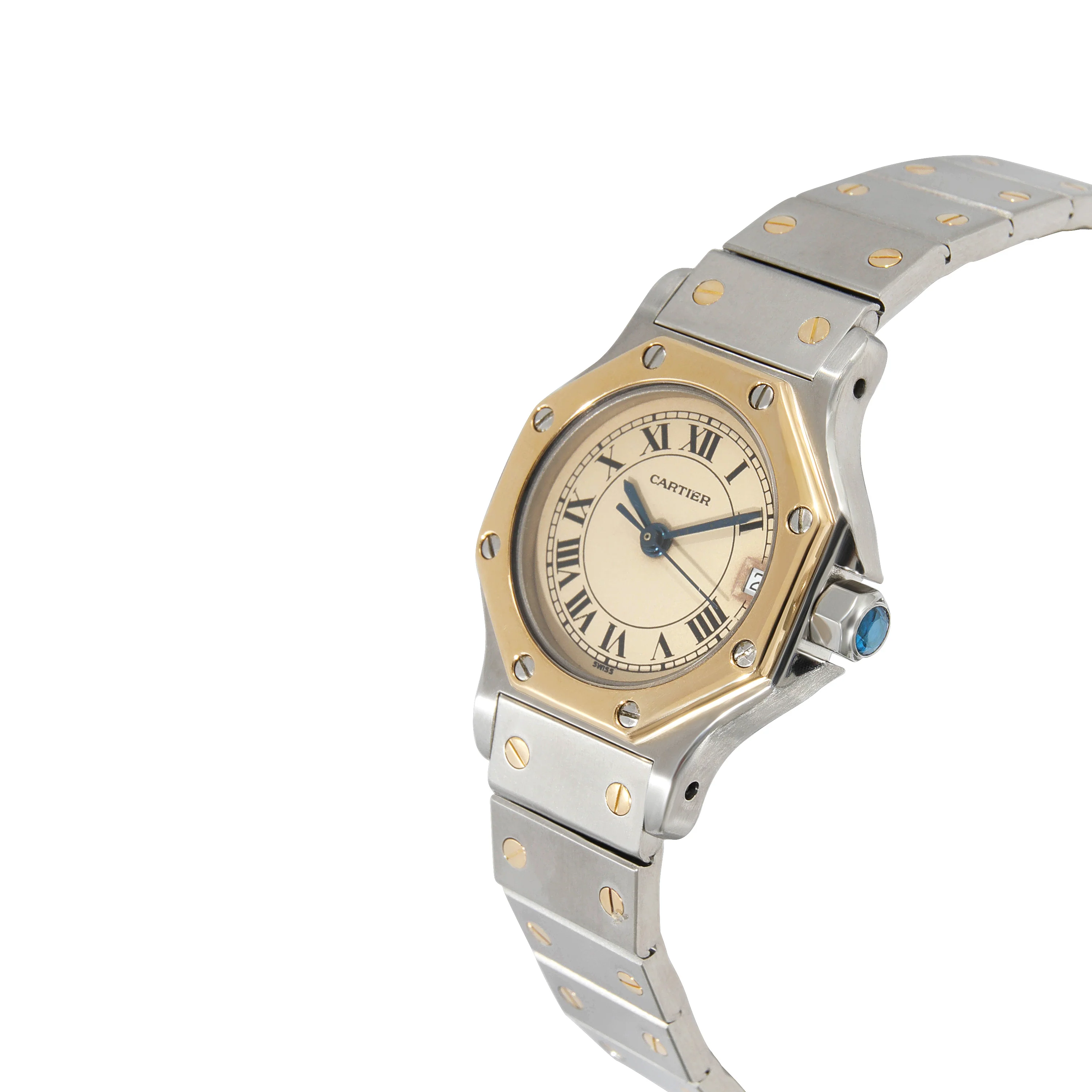 Cartier Santos Octagon 187903 Womens Watch in 18kt Stainless Steel/Yellow Gold - Image 3