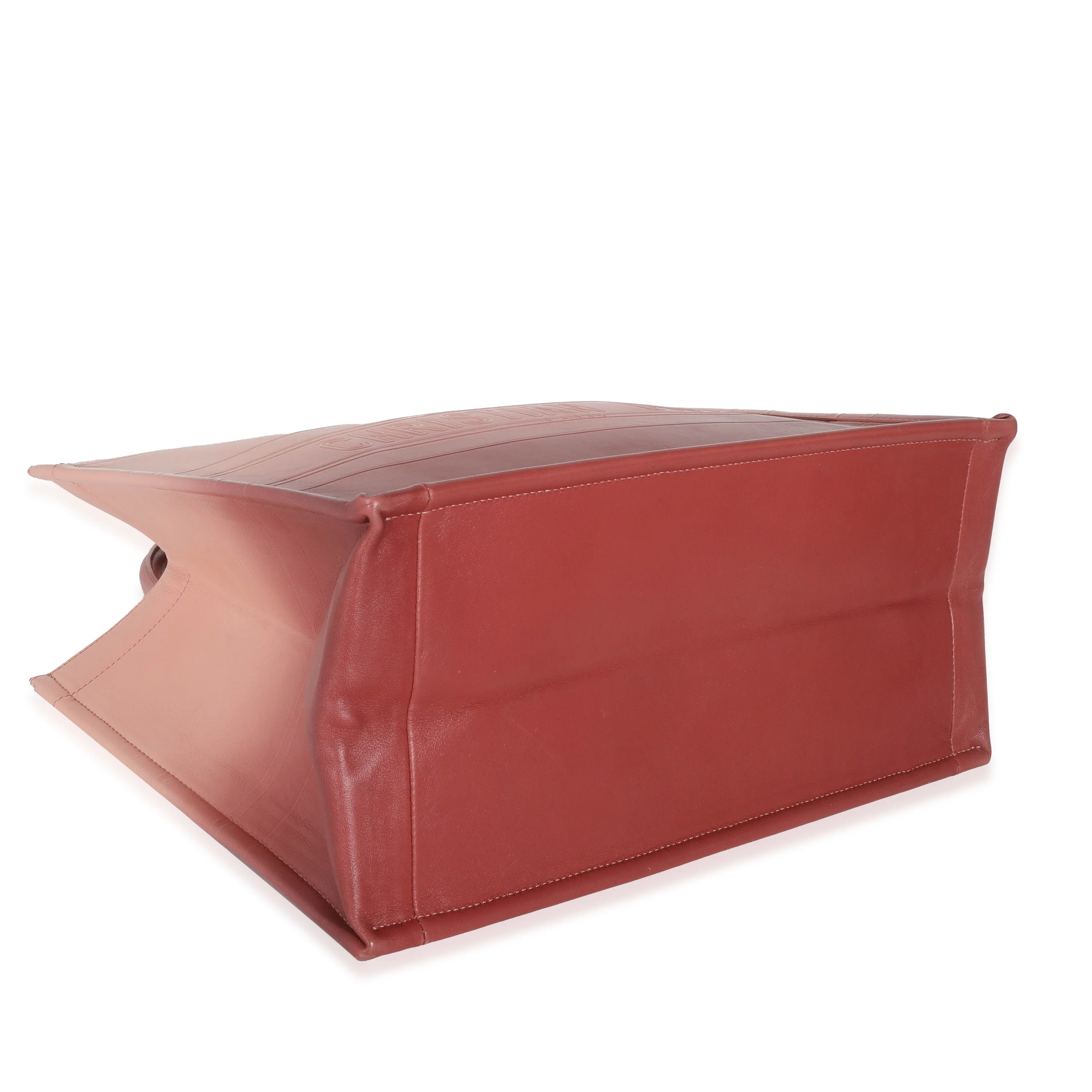 Pink Gradient Leather Medium Book Tote - Image 6