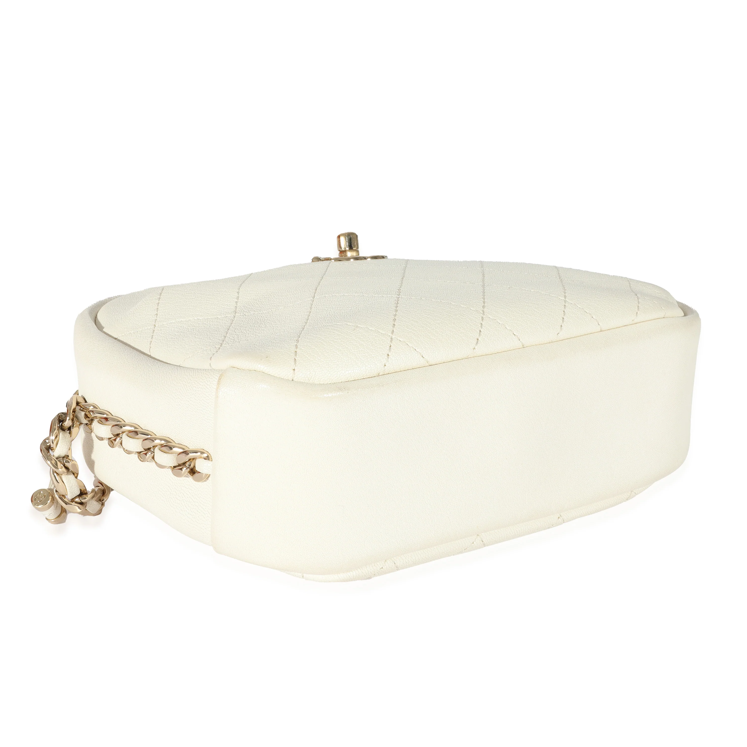 White Leather Casual Trip Camera Bag - Image 5