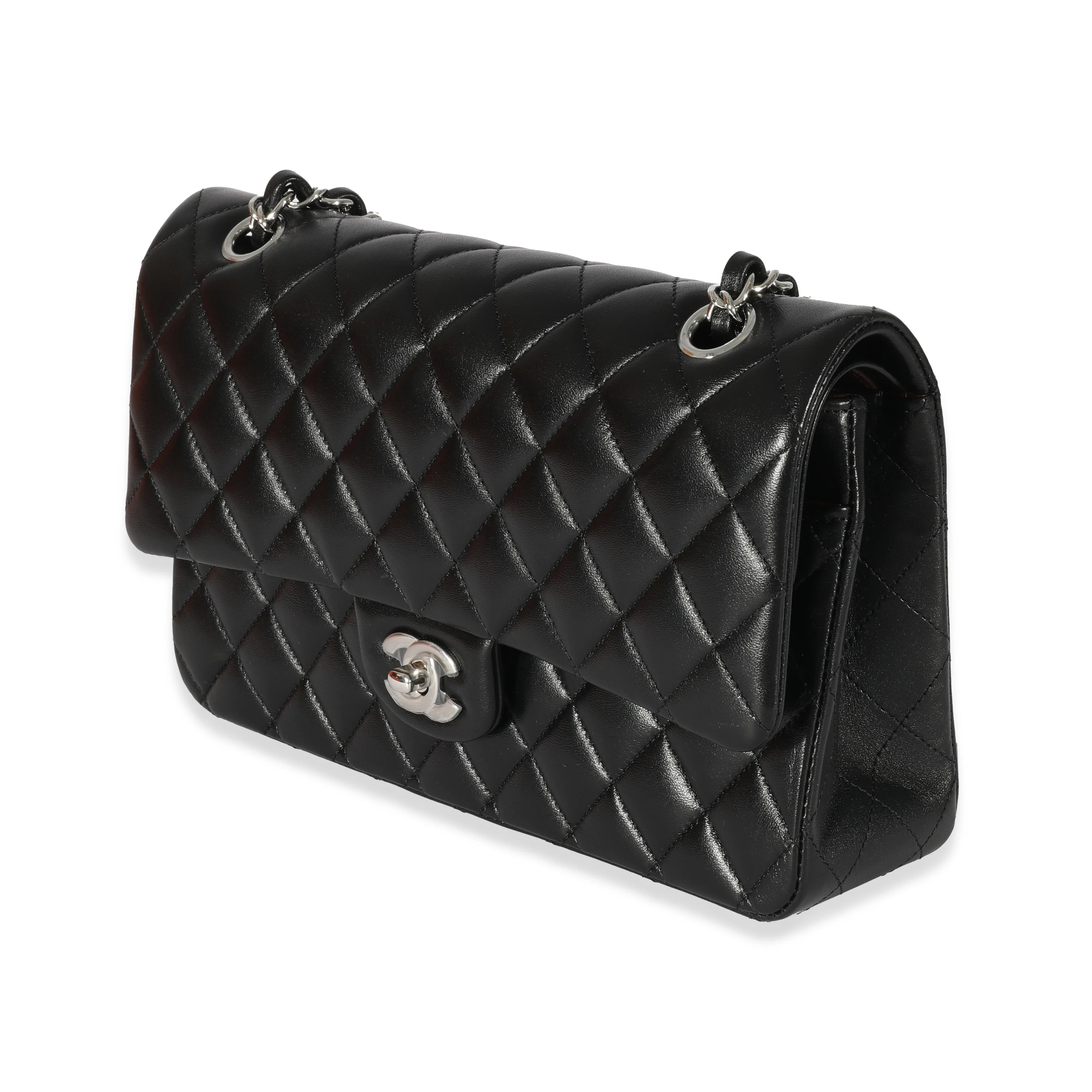 Chanel Black Lambskin Medium Classic Double Flap - Image 2