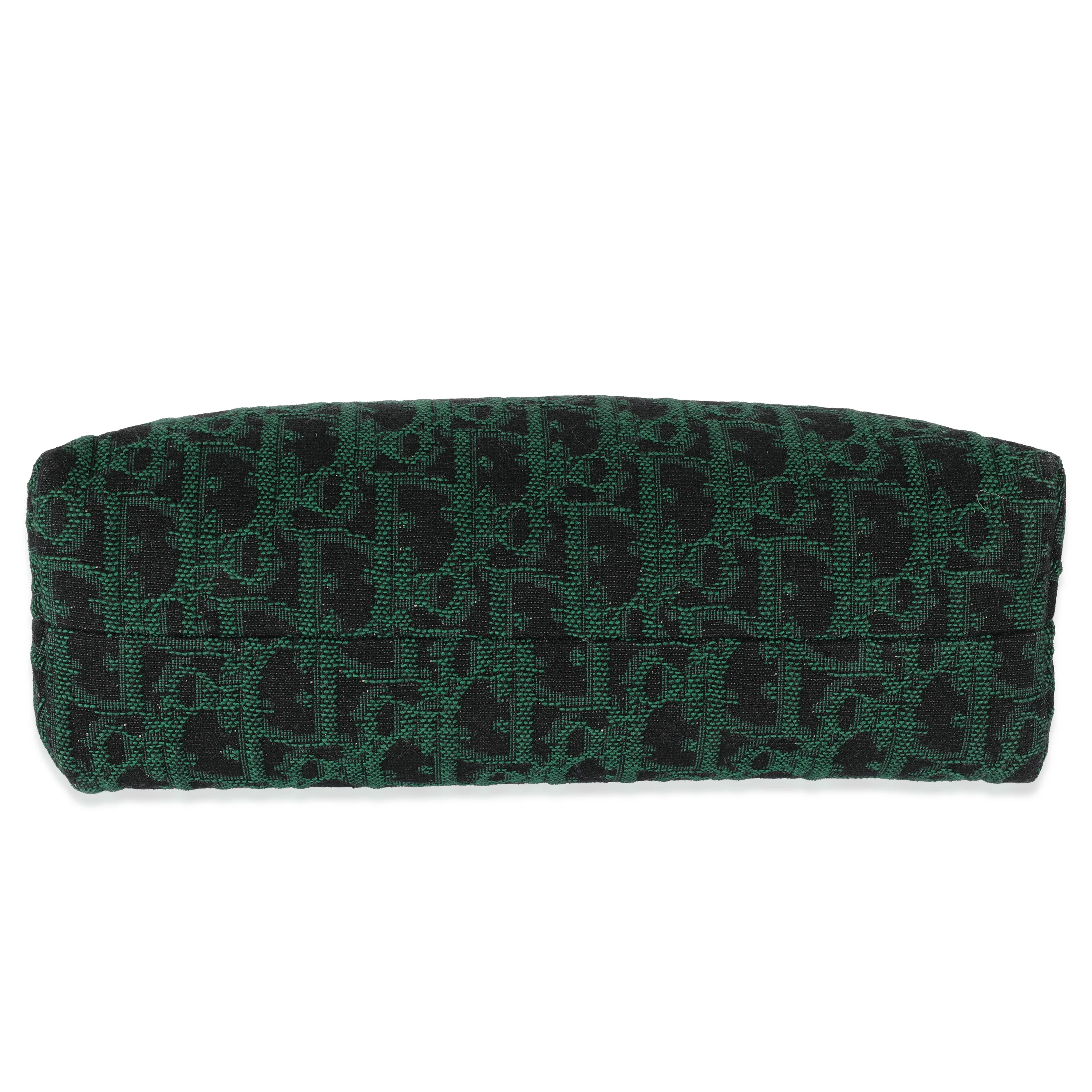 Christian Dior Canvas Green Oblique Cosmetic Pouch - Image 5