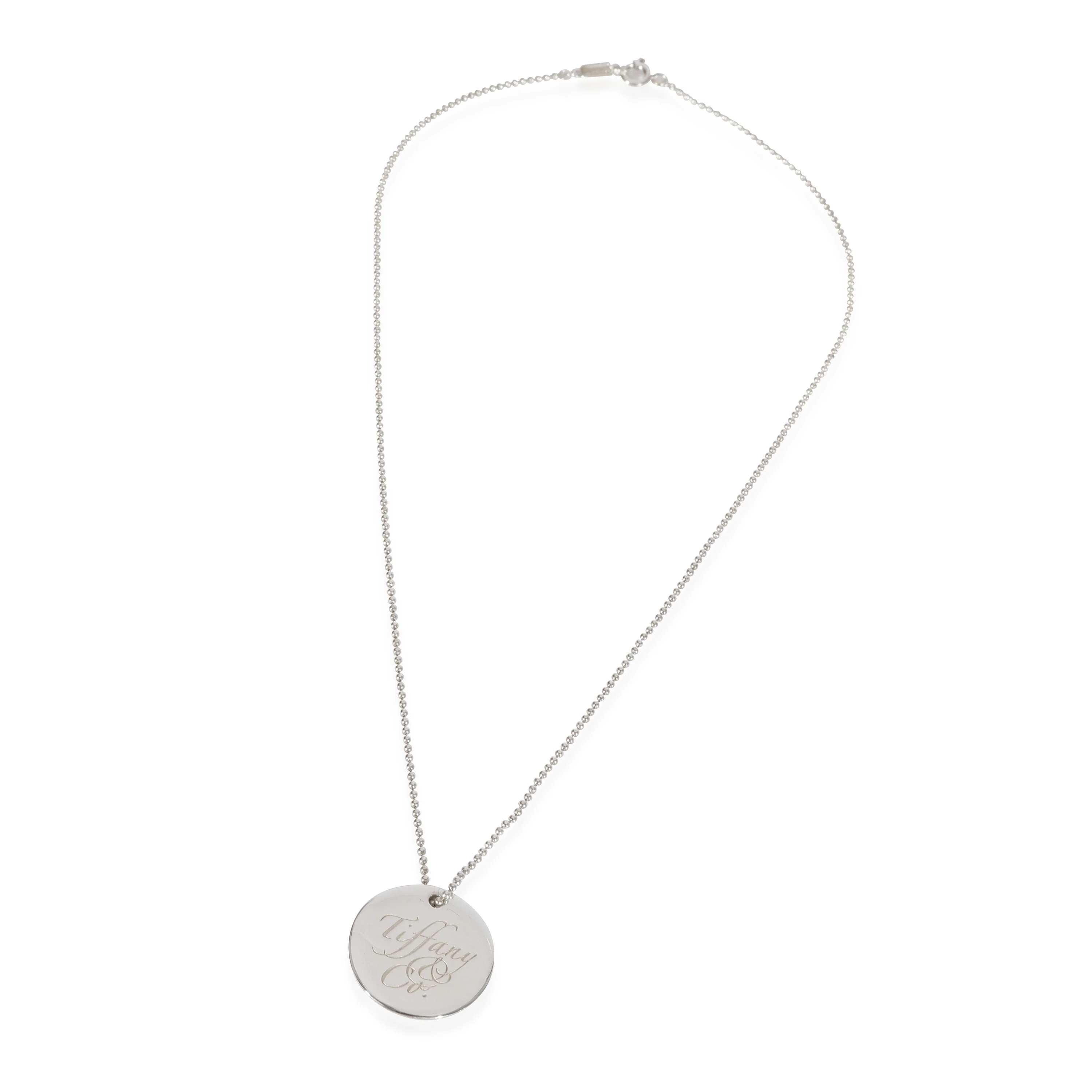 Tiffany & Co. Circle Pendant On Bead Chain in Sterling Silver - Image 2