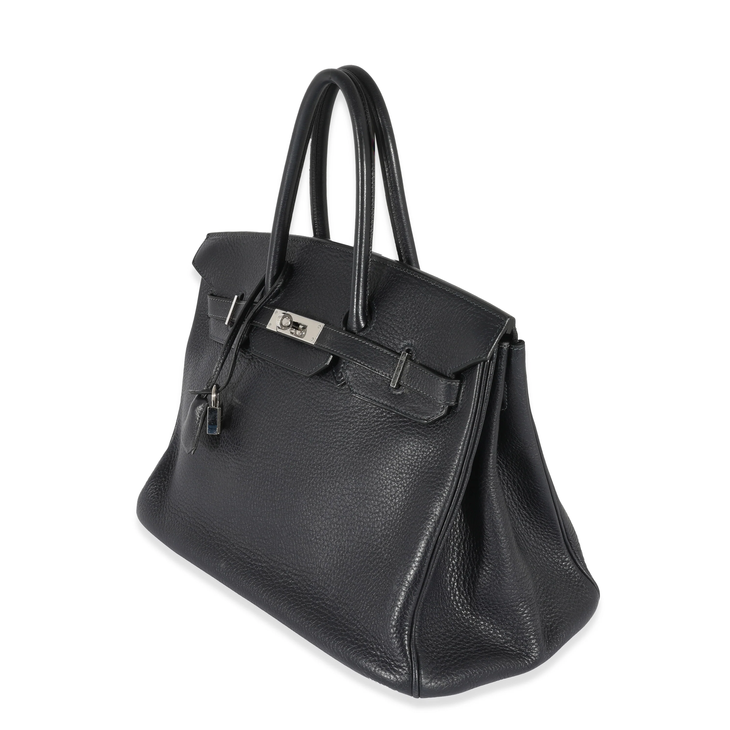 Hermes Bleu Indigo Clemence Birkin 35 PHW - Image 2