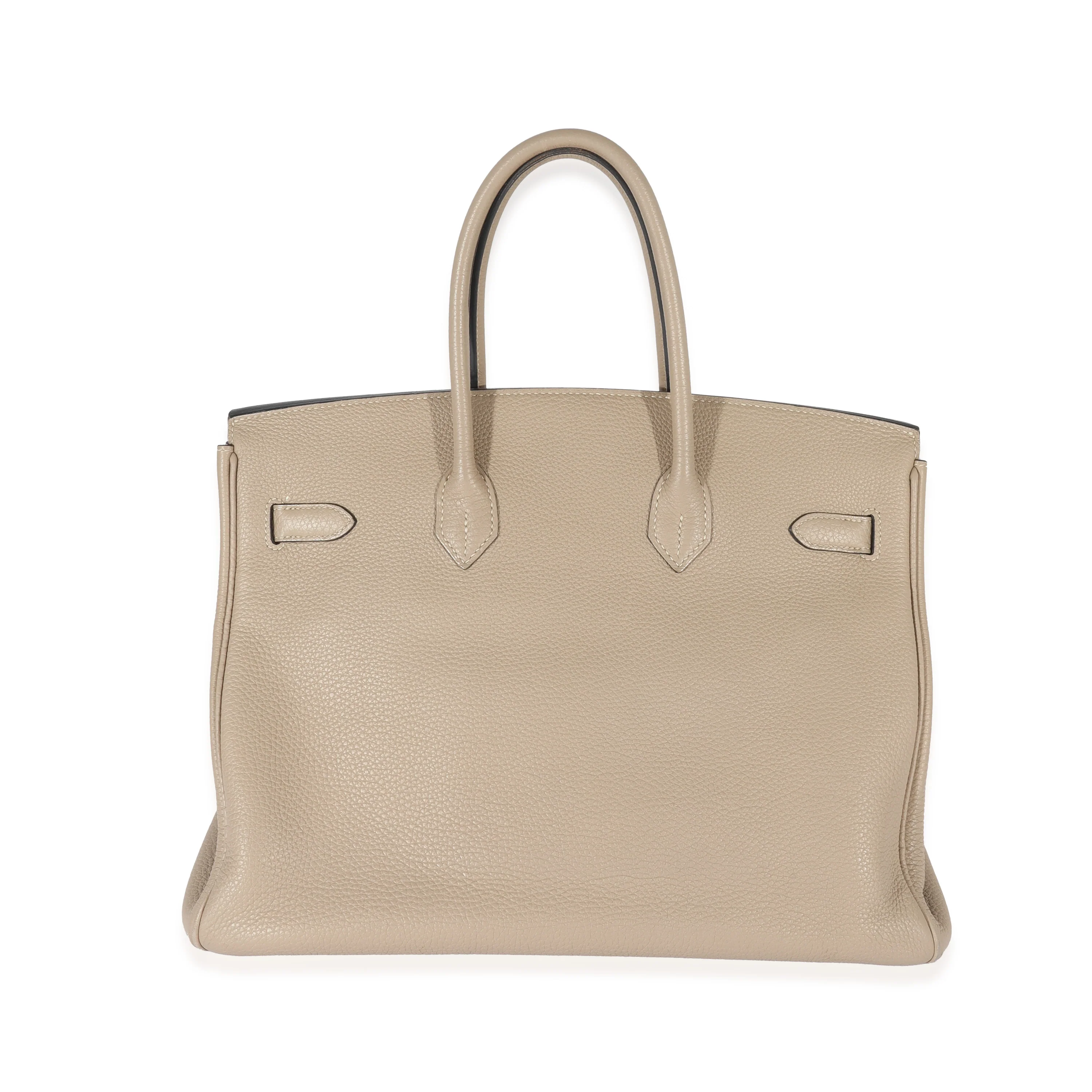 Hermes Gris Tourterelle Clemence Birkin 35 PHW - Image 4