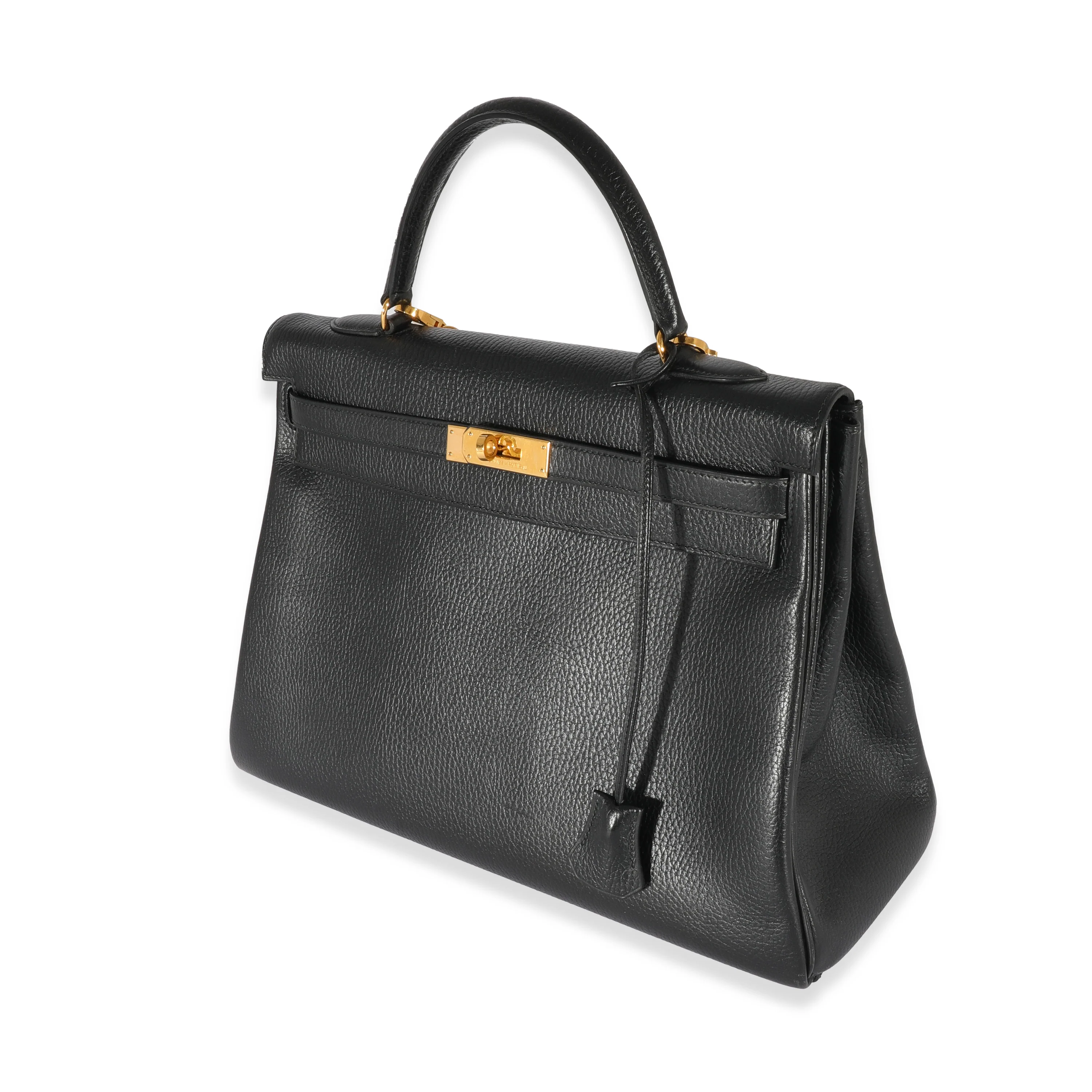 Hermes Black Ardennes Kelly Retourne 35 GHW - Image 2
