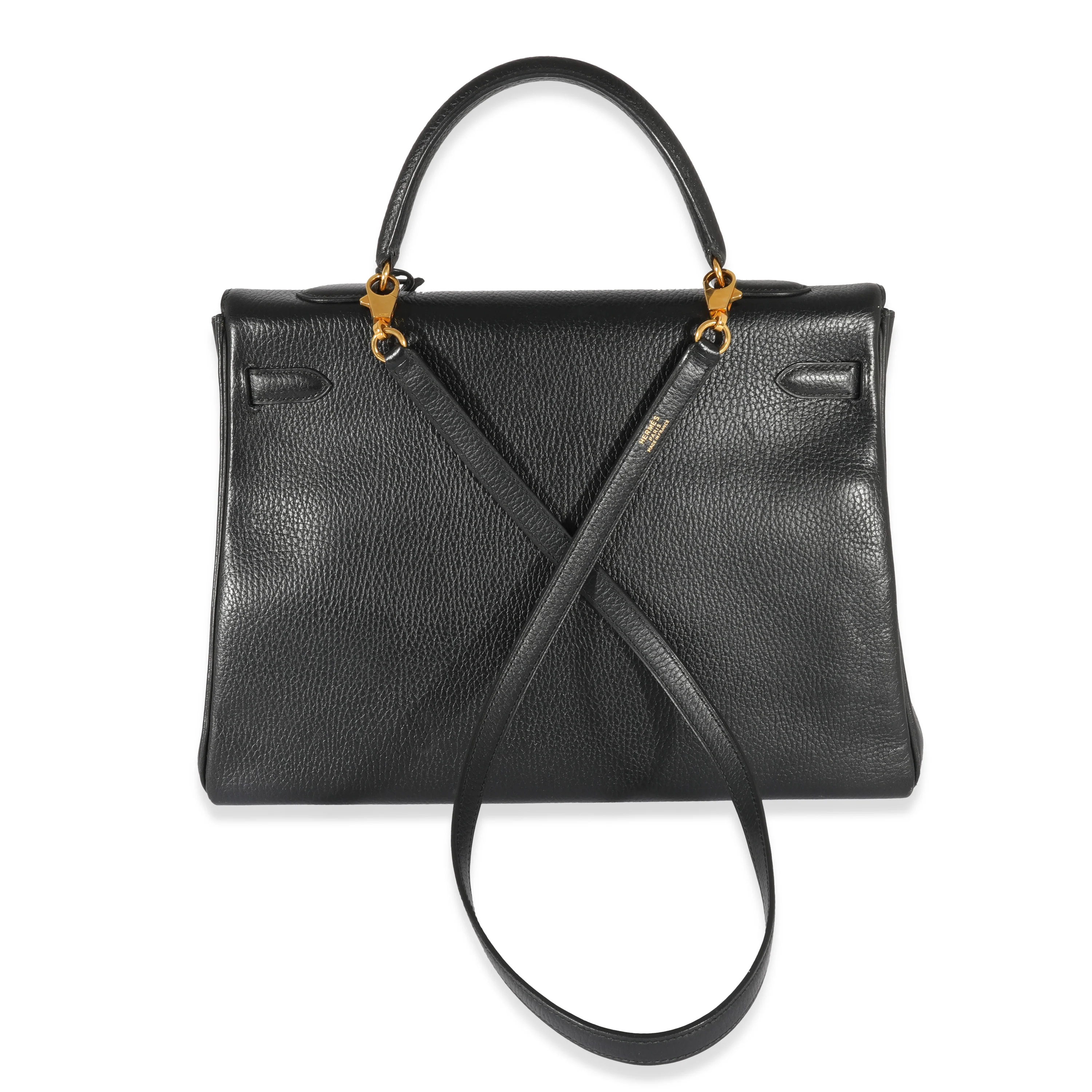 Hermes Black Ardennes Kelly Retourne 35 GHW - Image 3