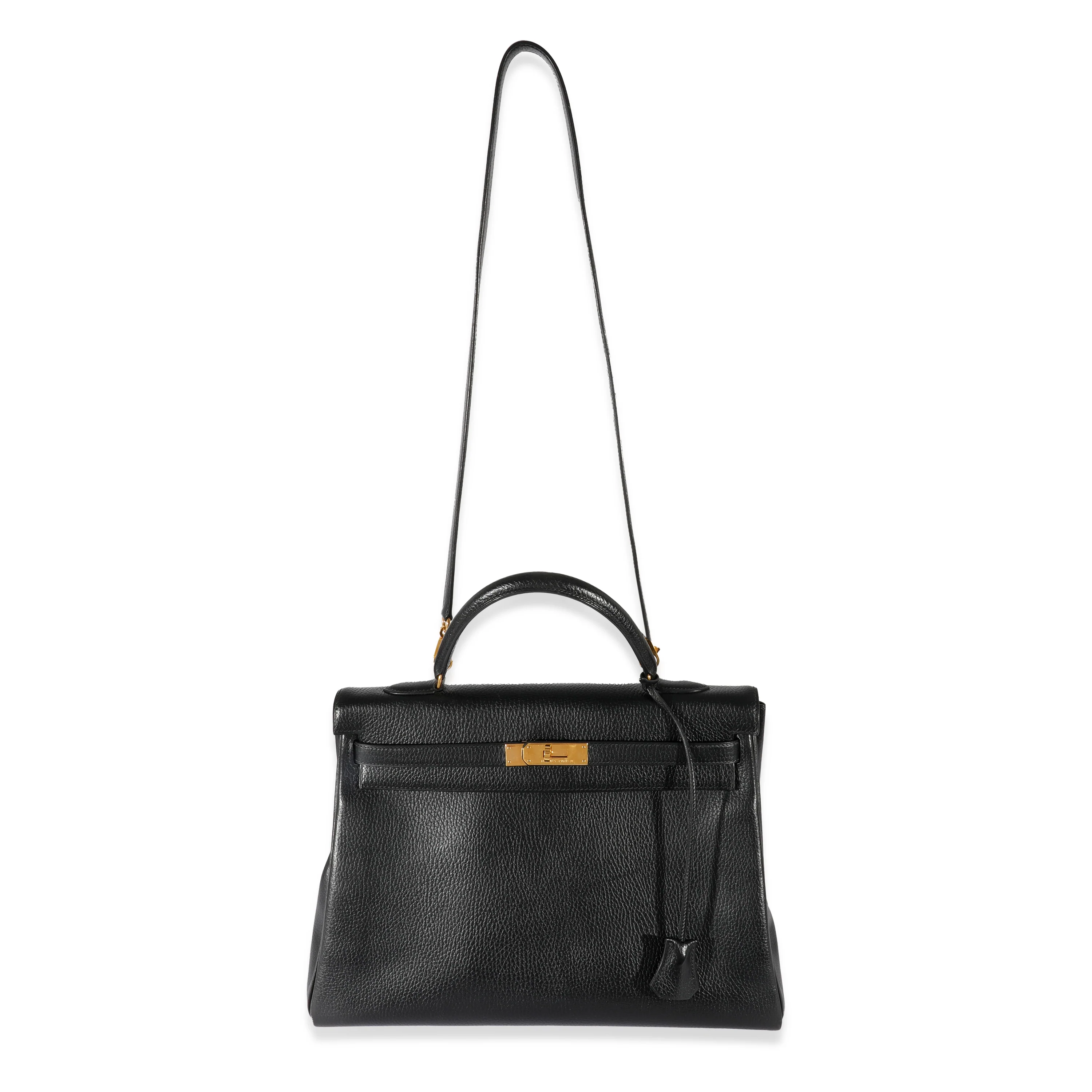 Hermes Black Ardennes Kelly Retourne 35 GHW - Image 4