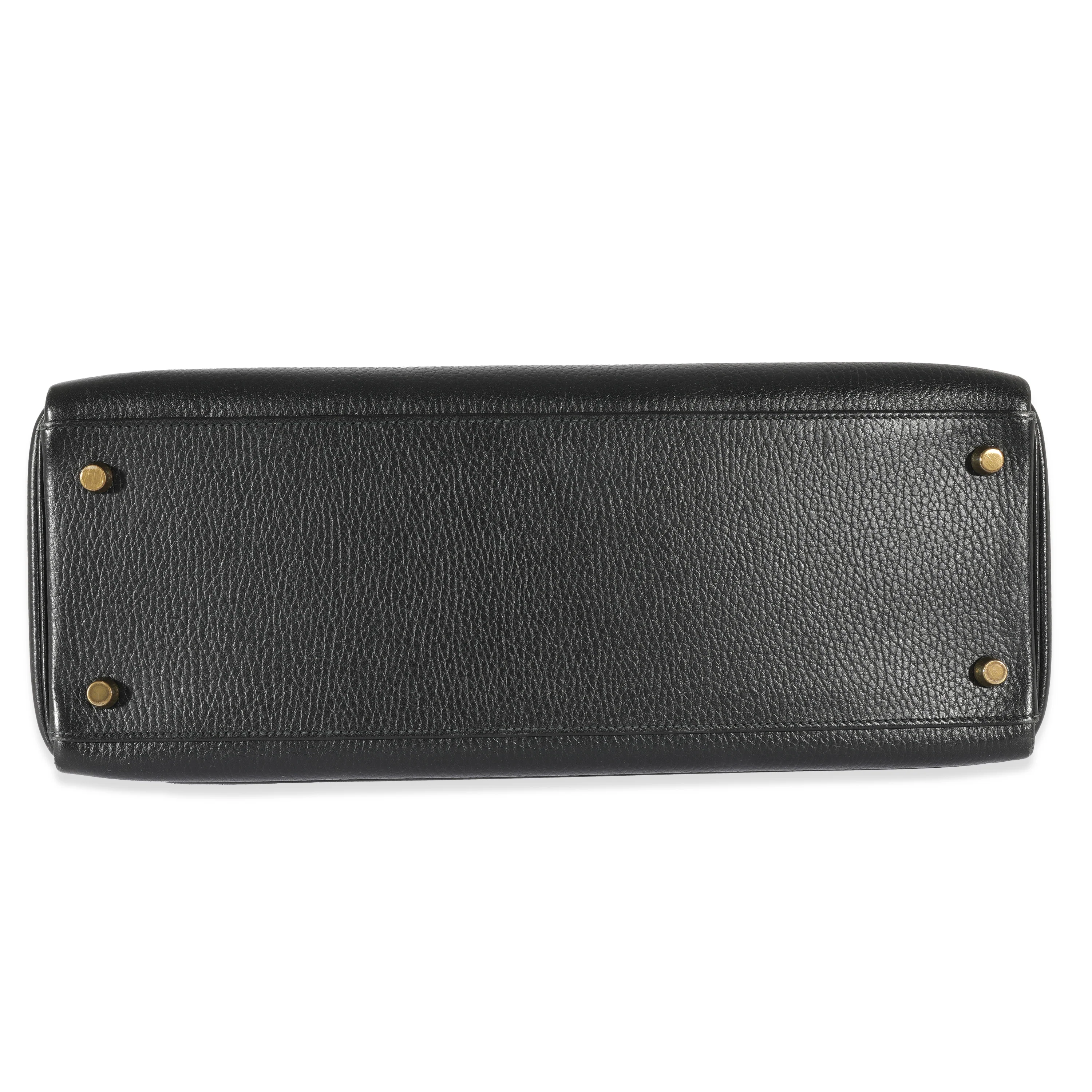 Hermes Black Ardennes Kelly Retourne 35 GHW - Image 5