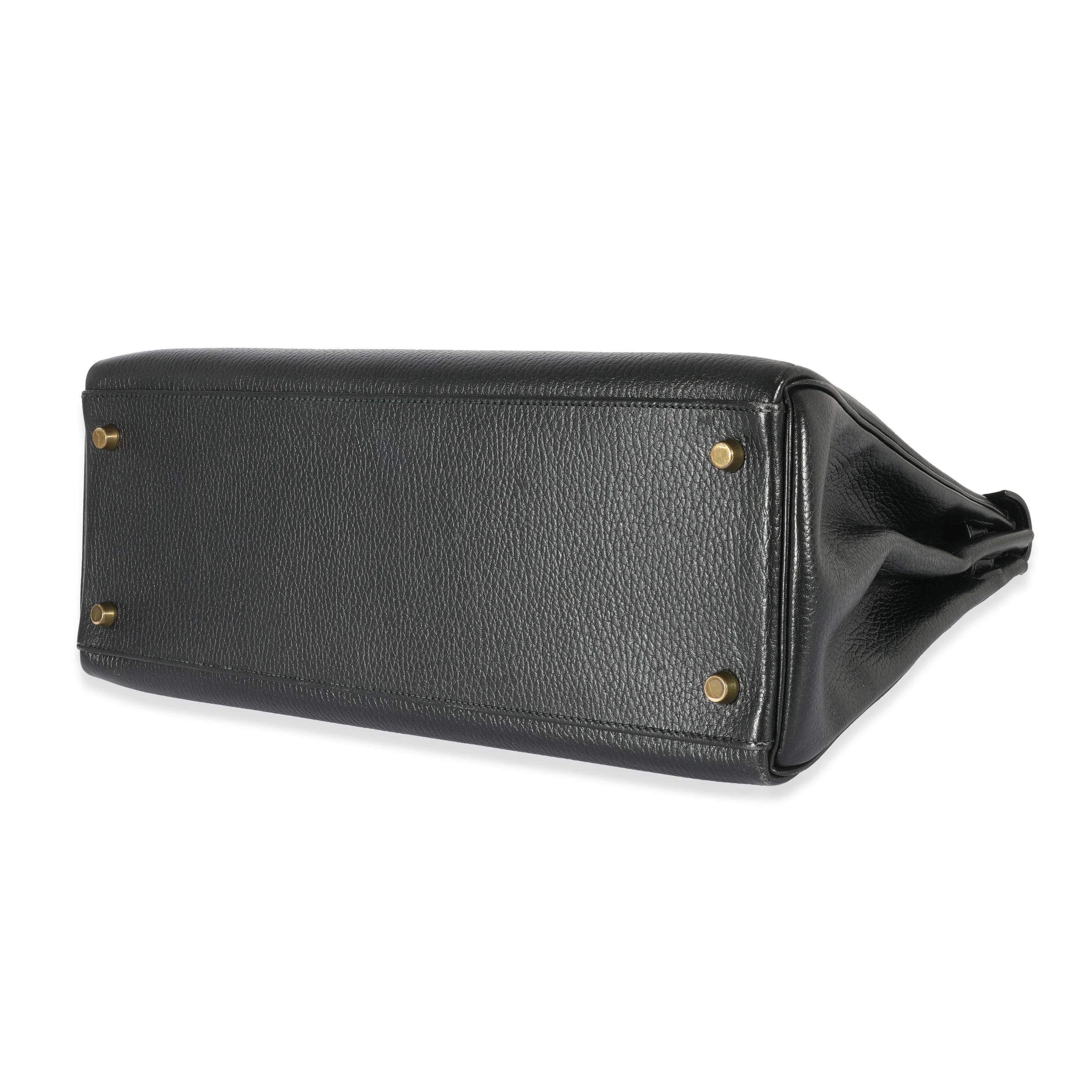 Hermes Black Ardennes Kelly Retourne 35 GHW - Image 7